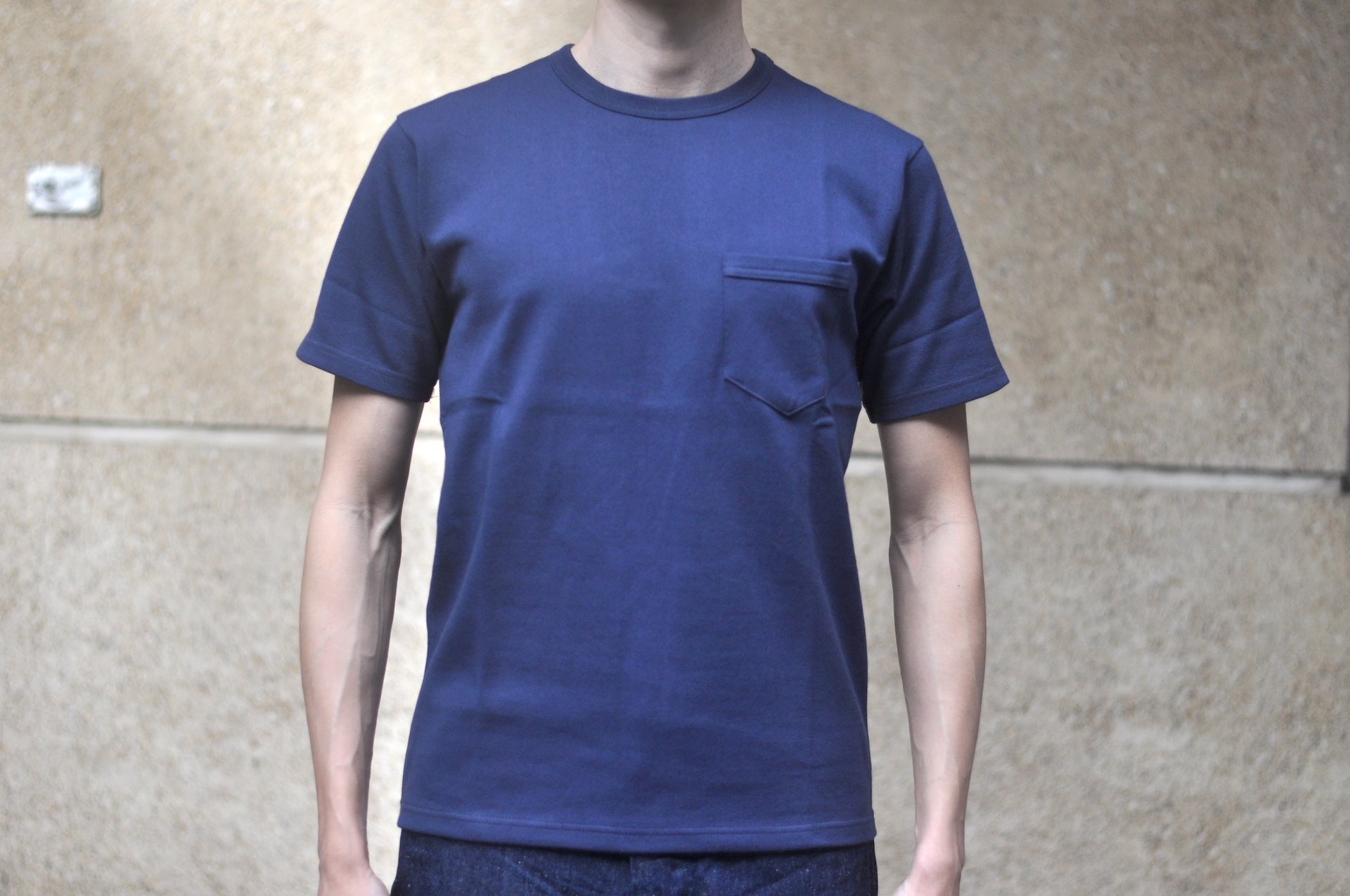 Freewheelers Heavyweight Short-Sleeved Pocket T-Shirt (Dry Navy)