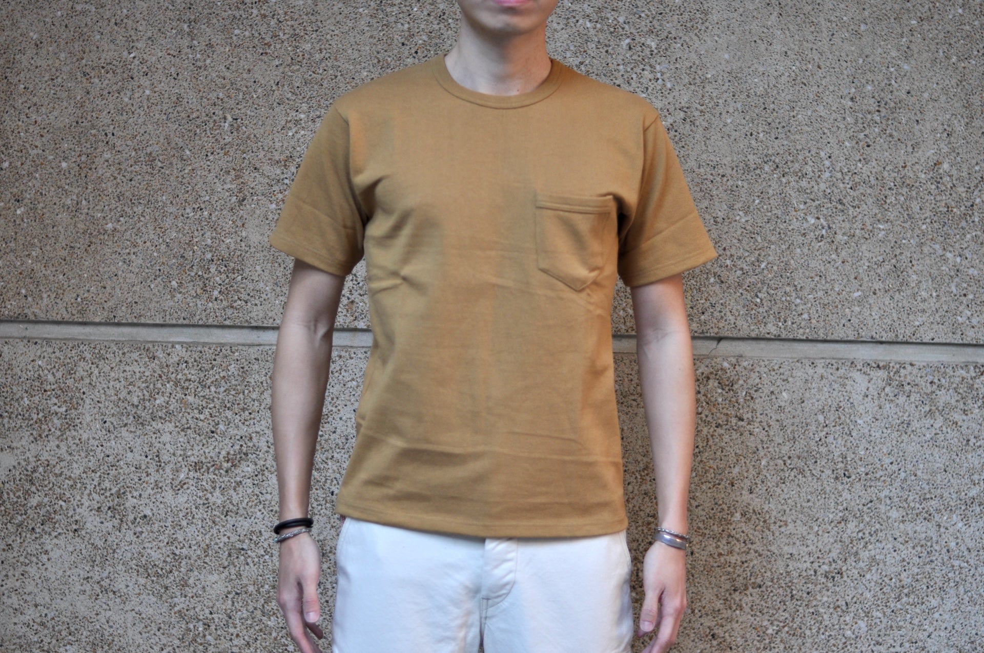 Freewheelers Heavyweight Jersey Pocket Tee (Dark Camel)