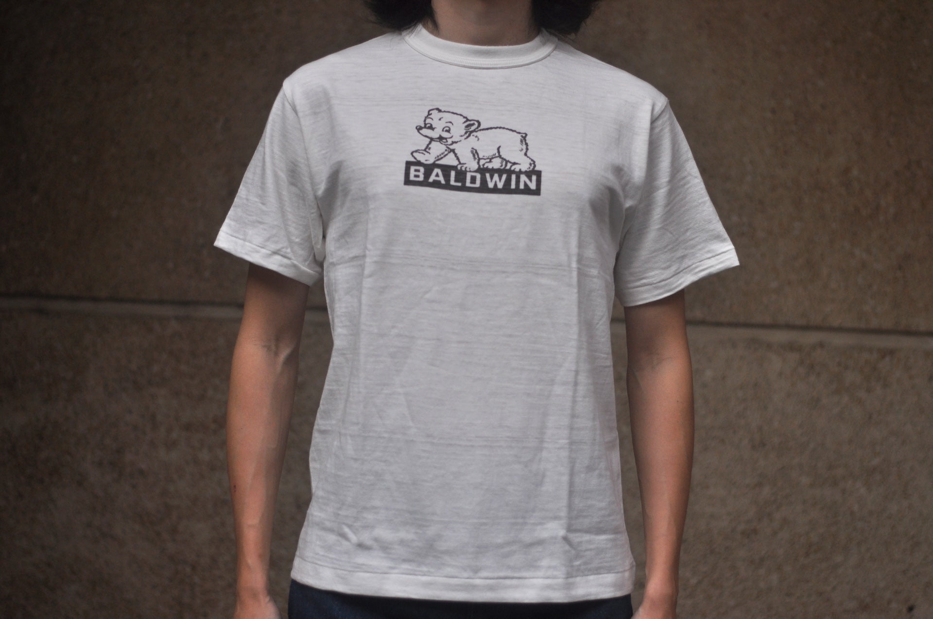 Warehouse Co. 5.5oz "Baldwin" 'Bamboo Textured' Tee (White)