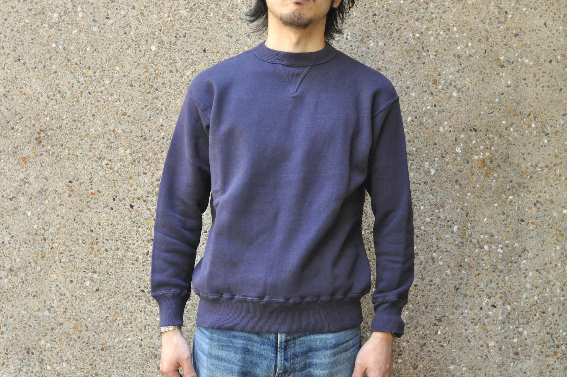 Dubble Works 11oz "Tsuri-ami" Loopwheeled Sweatshirt (Navy)