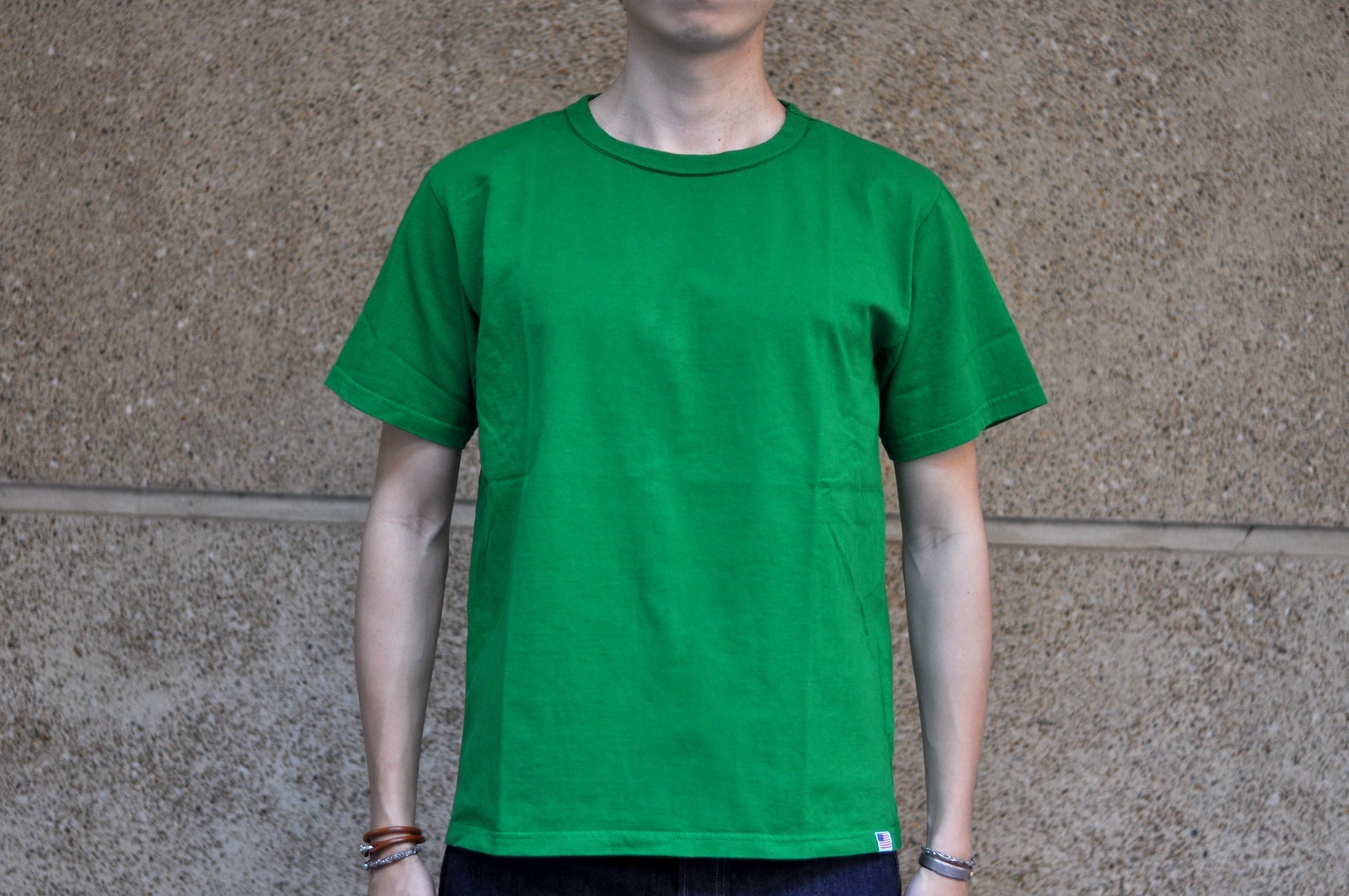 Studio D'Artisan 7oz 'USA Cotton' Loopwheeled Tee (Green)