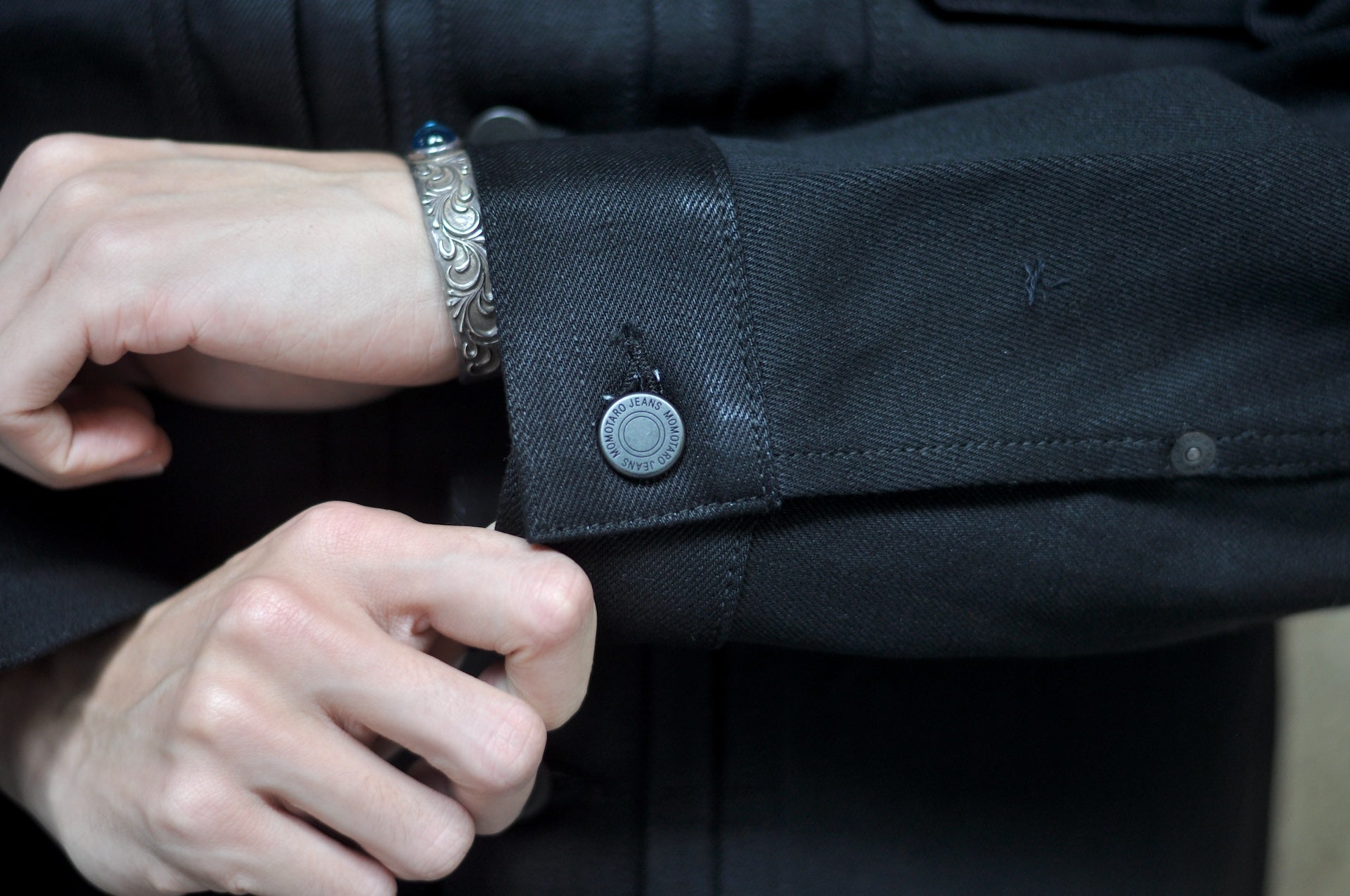 MOMOTARO JEANS 14.7oz "Solid Black" Modified Type 2 Denim Jacket