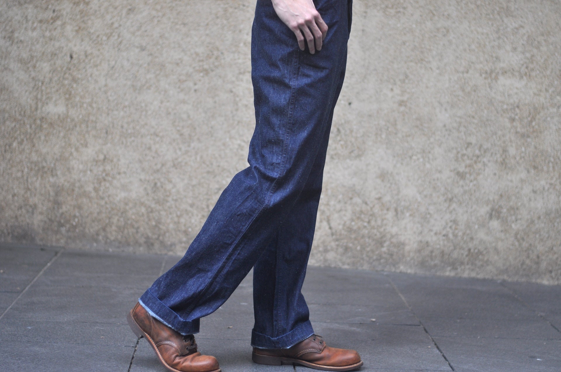 Freewheelers 11.5oz Indigo Denim “STEVEDORE” Work Trousers