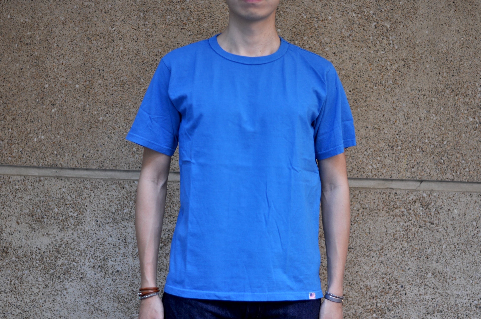 Studio D'Artisan 7oz 'USA Cotton' Loopwheeled Tee (Blue)