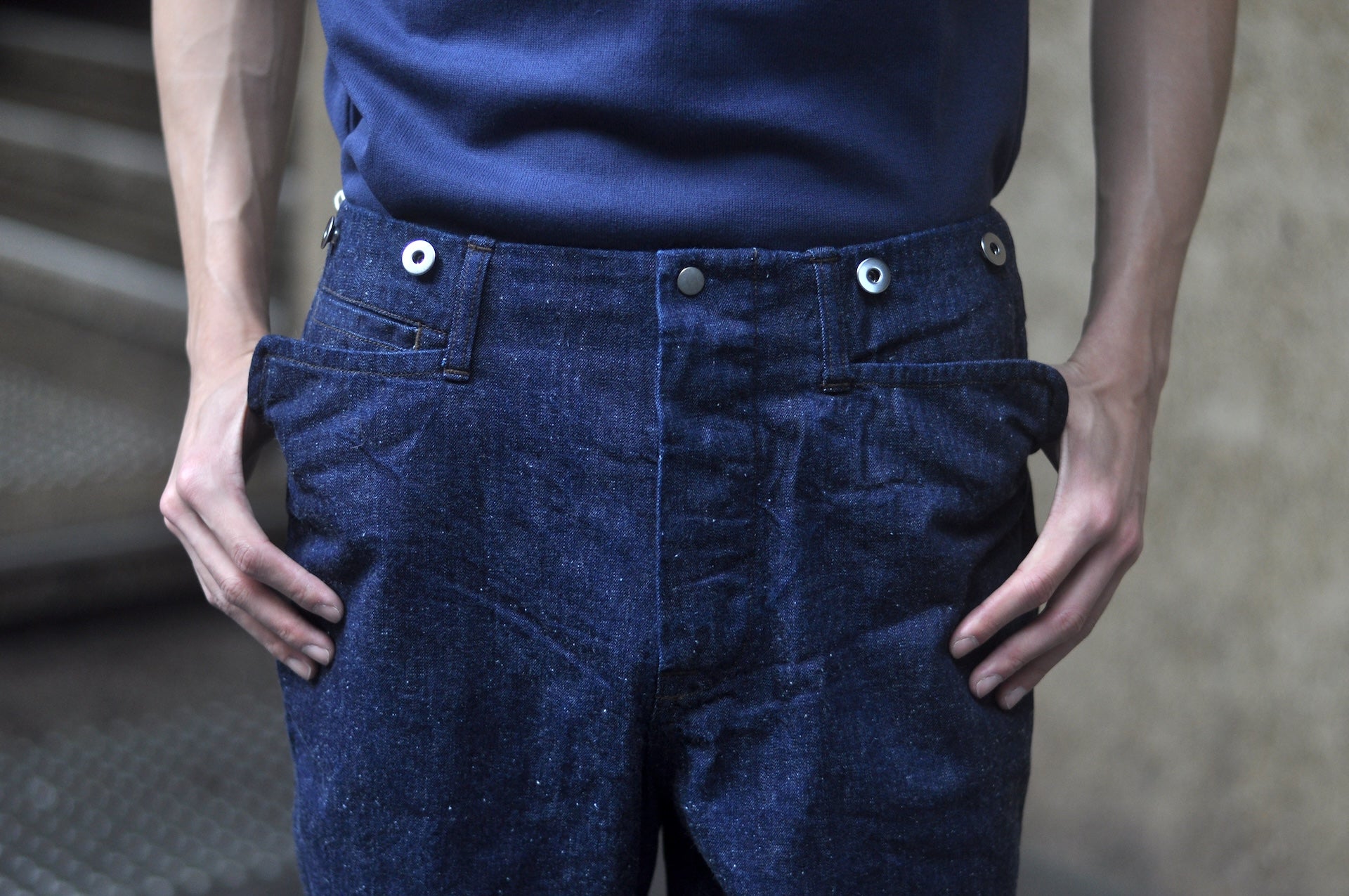 Freewheelers 11.5oz Indigo Denim “STEVEDORE” Work Trousers
