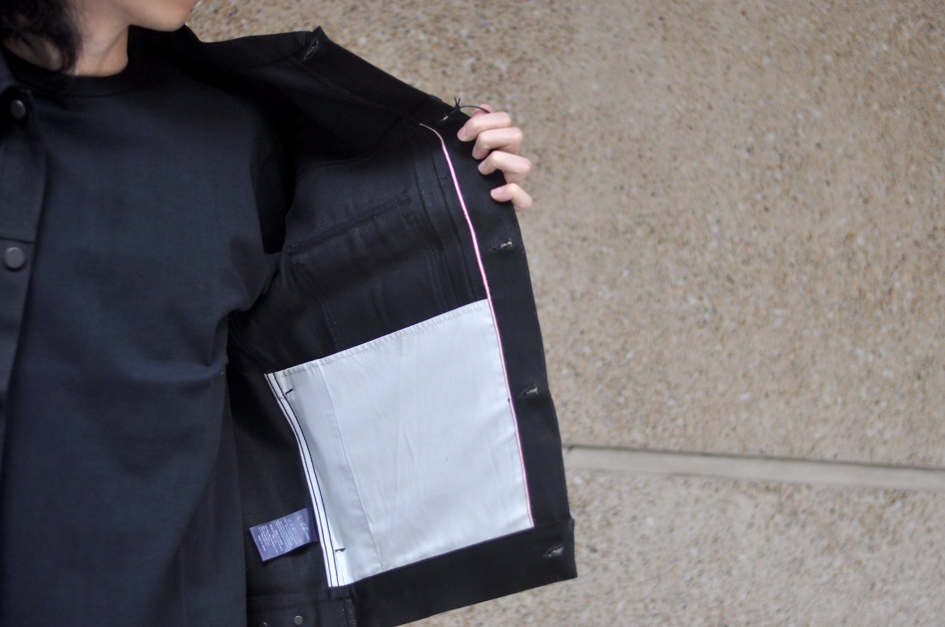 MOMOTARO JEANS 14.7oz "Solid Black" Modified Type 2 Denim Jacket