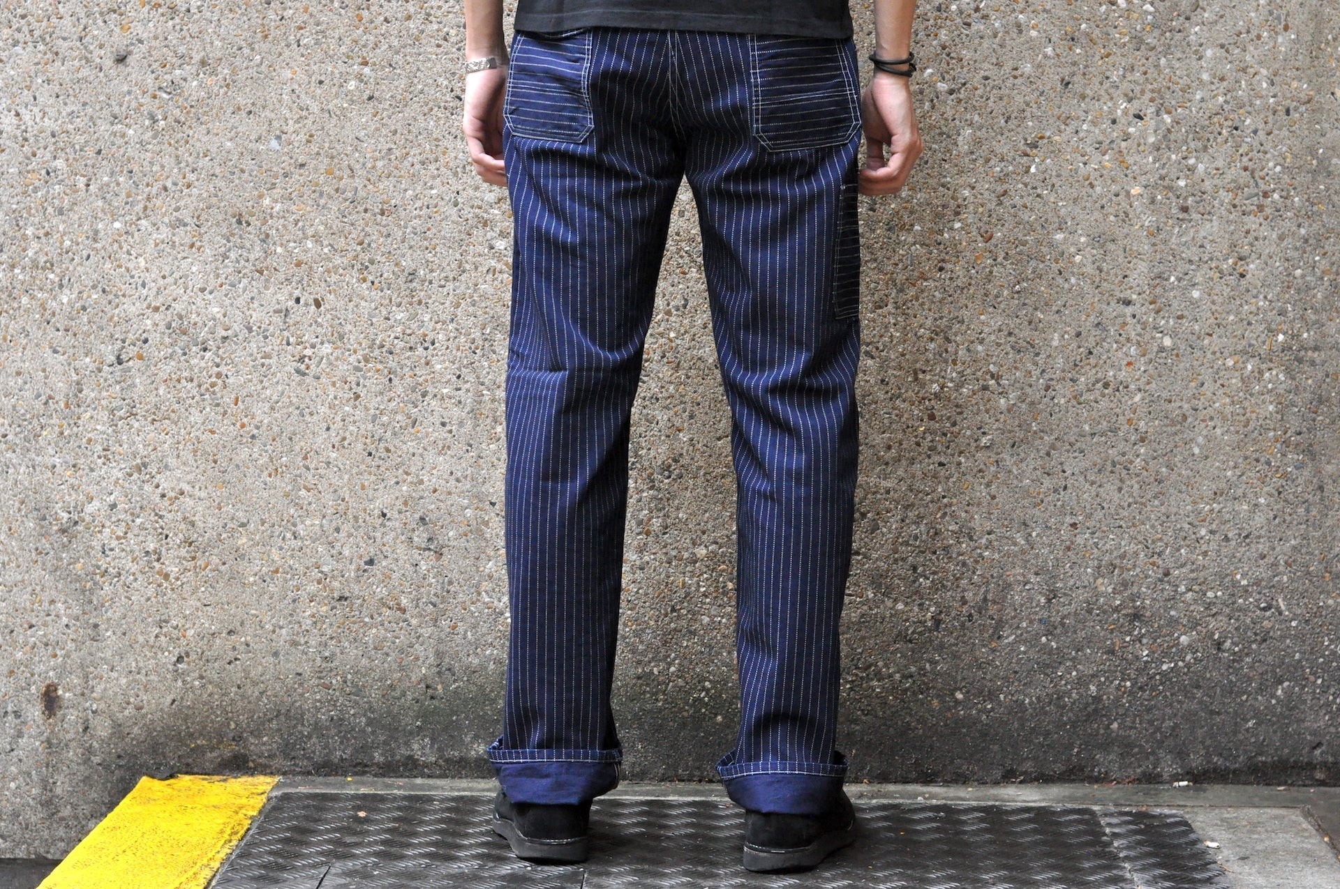 Freewheelers Indigo Wabash "Longshoreman" Trousers (Modern Straight Fit)