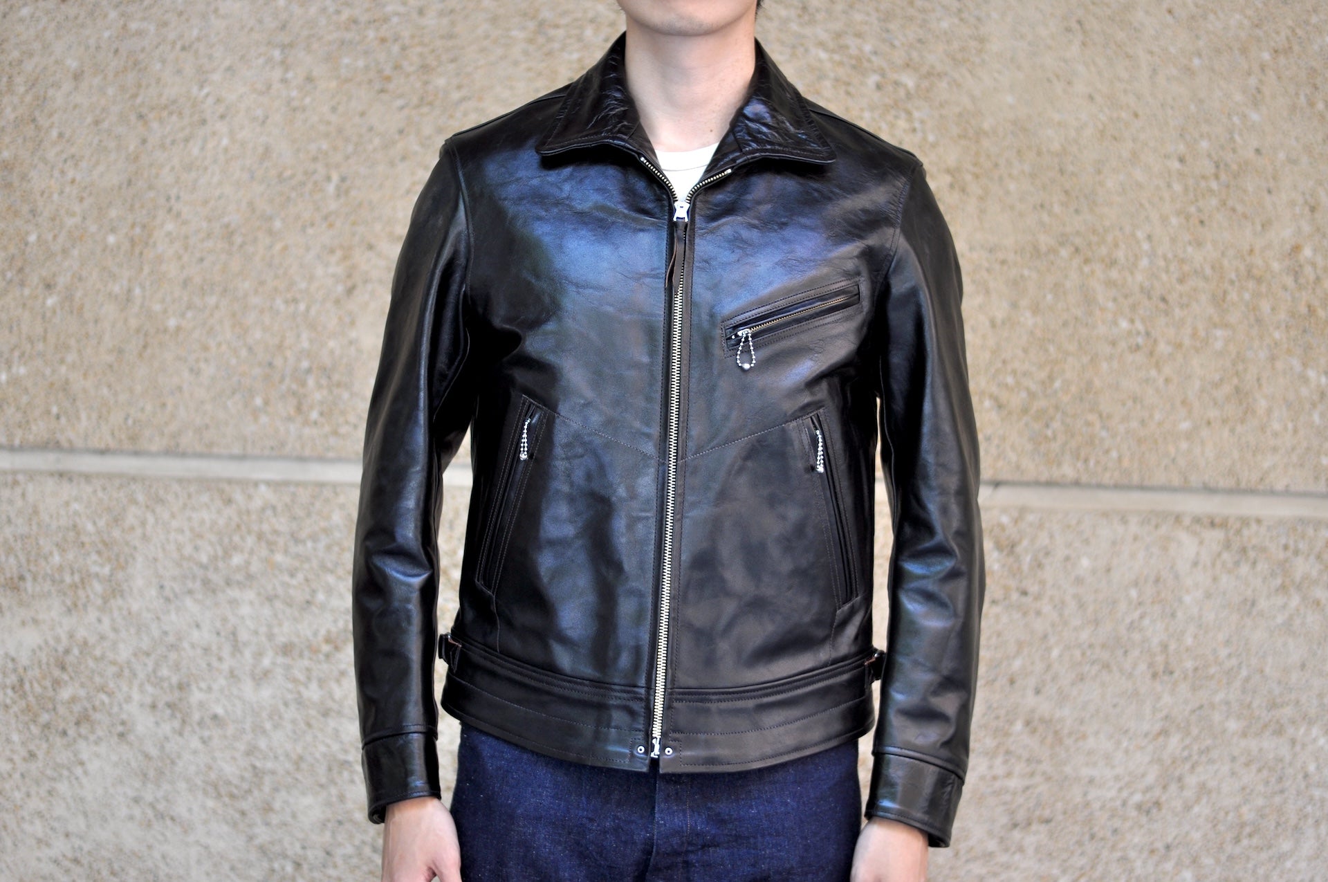 Freewheelers "Mulholland" Horsehide Jacket (Vintage Black)