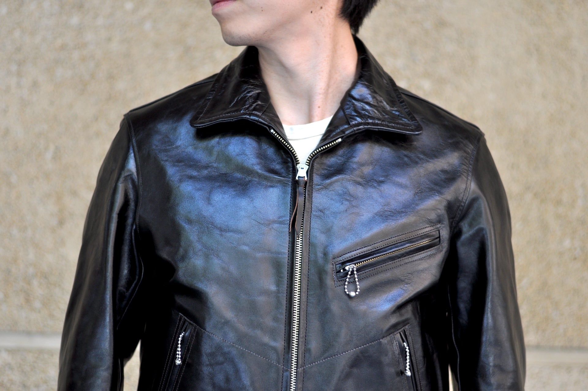 Freewheelers "Mulholland" Horsehide Jacket (Vintage Black)