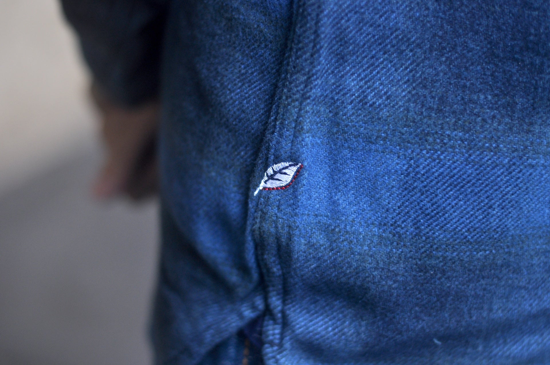 Pure Blue Japan 11oz “Indigo-Overdyed” Cotton Tweed Flannel Work Shirt (Beige)