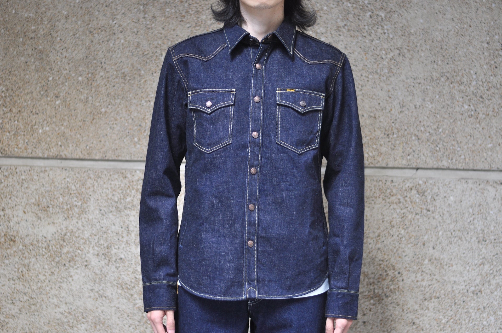 Iron Heart 18oz Indigo Dyed Selvage Denim CPO Jacketed Shirt