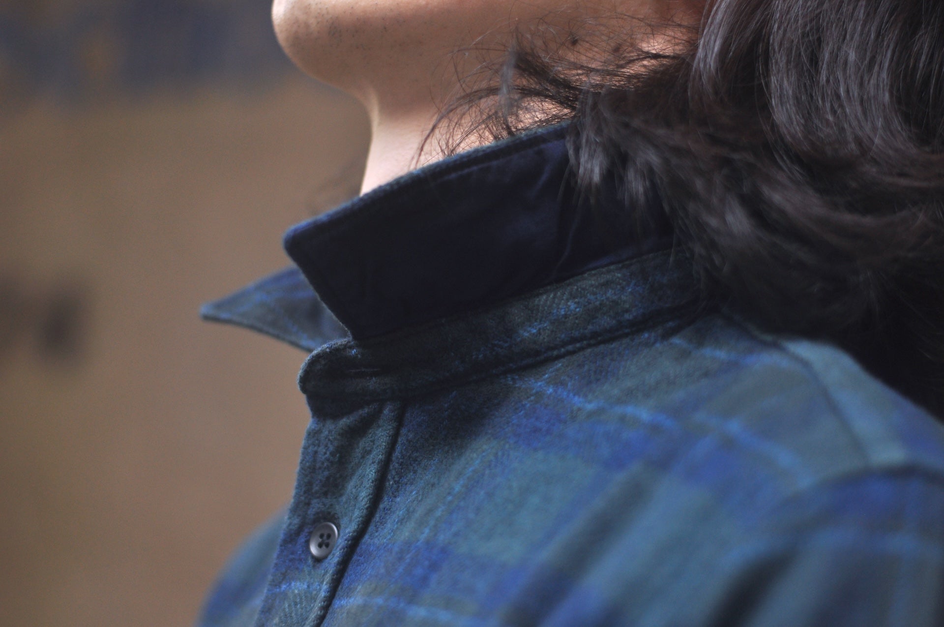 Pure Blue Japan 11oz “Indigo-Overdyed” Cotton Tweed Flannel Work Shirt (Brown)