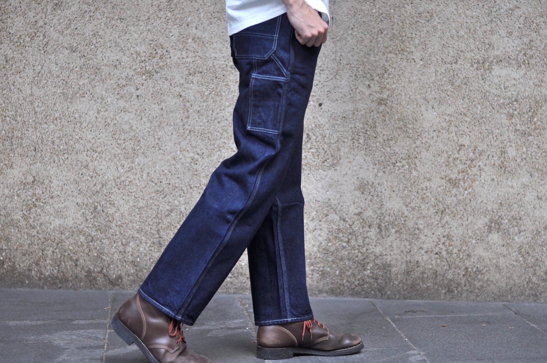 BONCOURA 15oz Indigo Dyed "Ike-Momen"  Denim Painter Pants (Classic Straight fit)