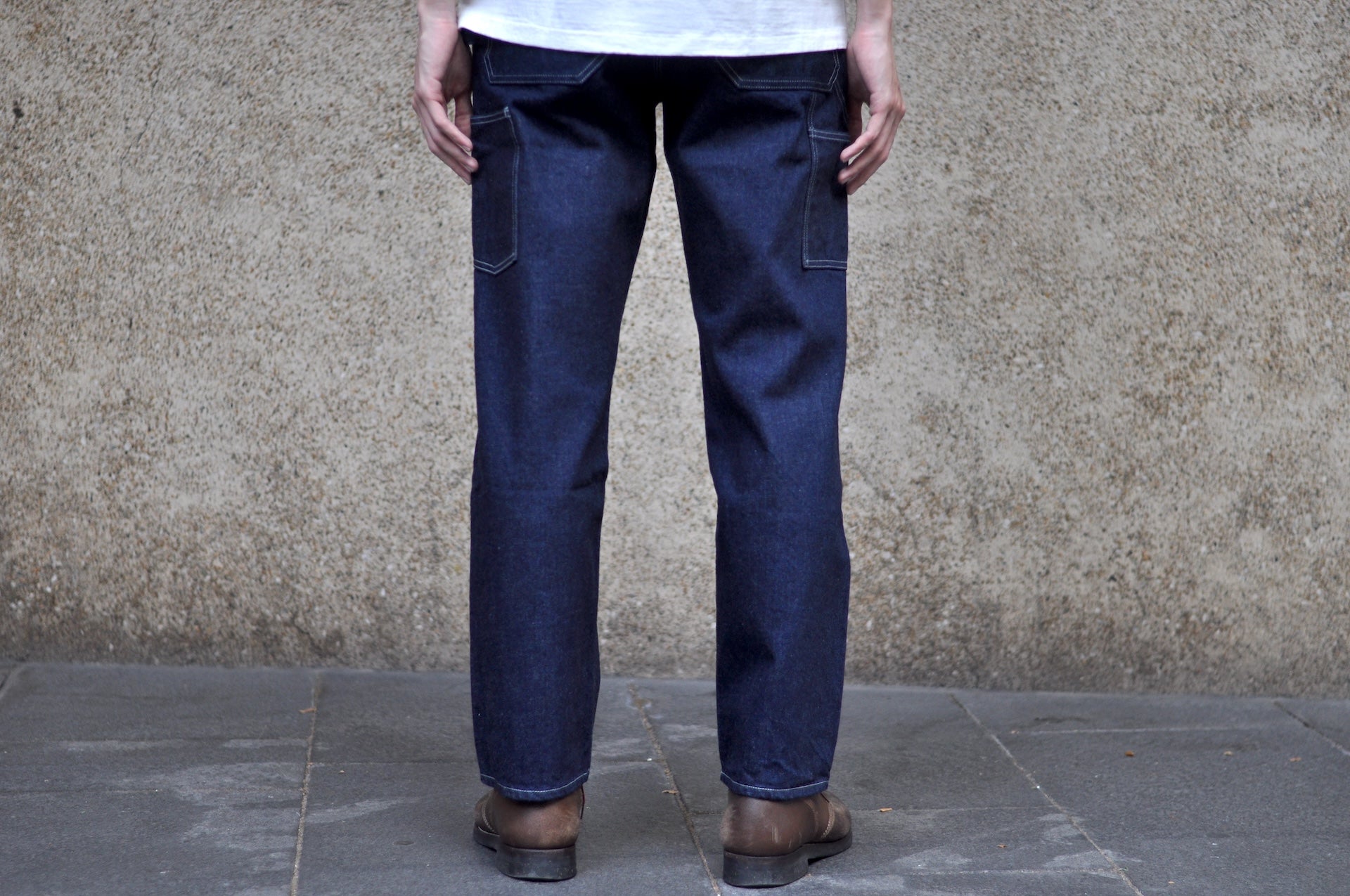 BONCOURA 15oz Indigo Dyed "Ike-Momen"  Denim Painter Pants (Classic Straight fit)