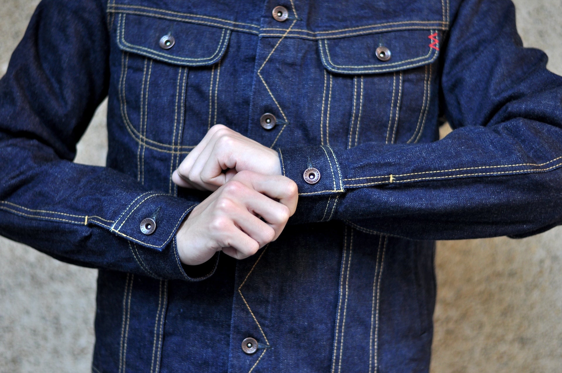 Iron Heart 18oz "Storm Rider" Indigo Dyed Denim Jacket