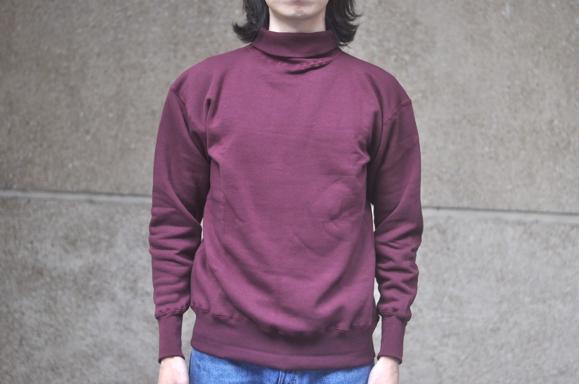 Warehouse Co. Lot. 468 10oz "High-Neck" Loopwheeled Sweatshirt (Burgundy)