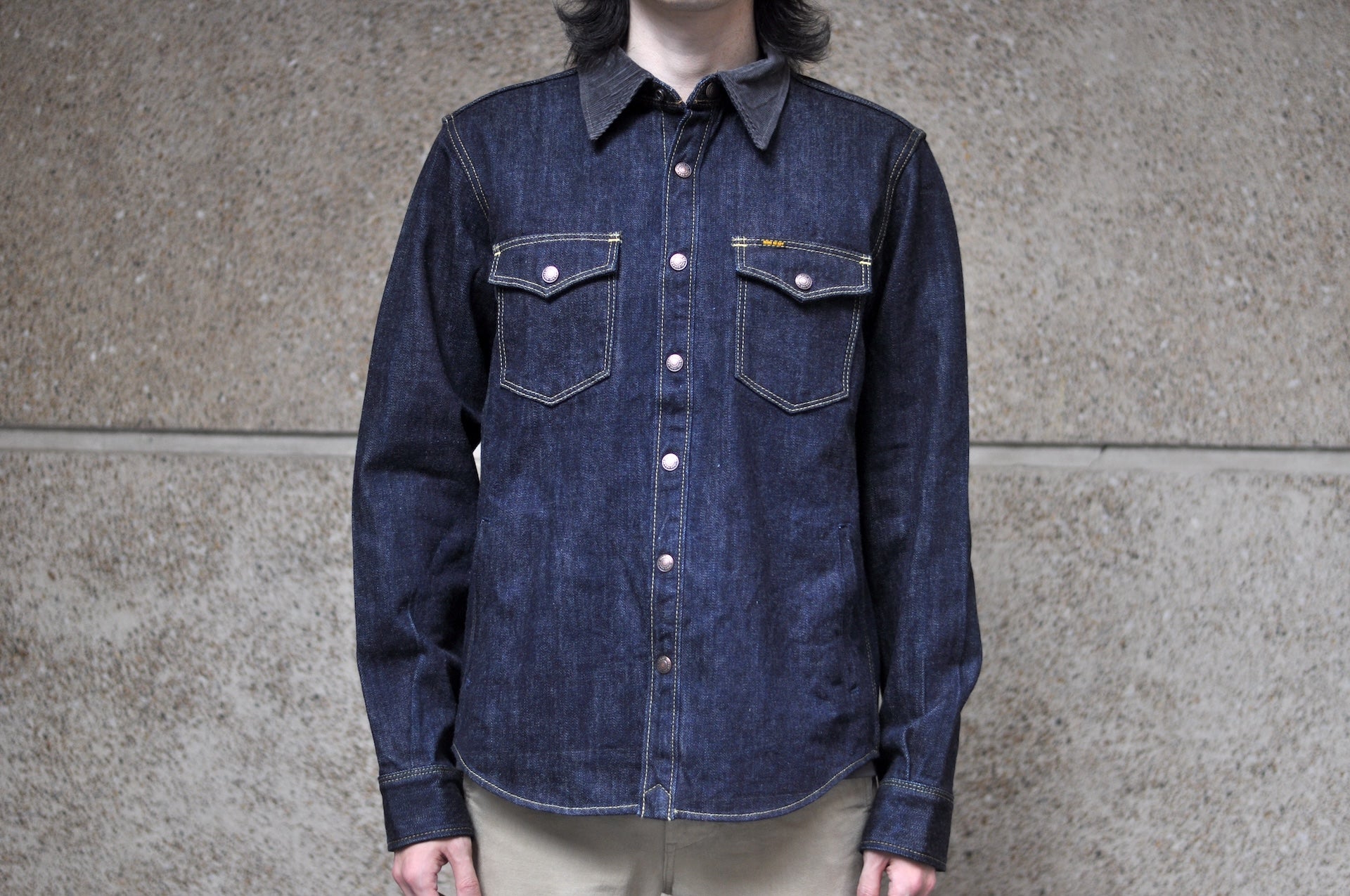 Iron Heart 16oz Indigo Dyed Selvage Denim CPO Jacketed Shirt