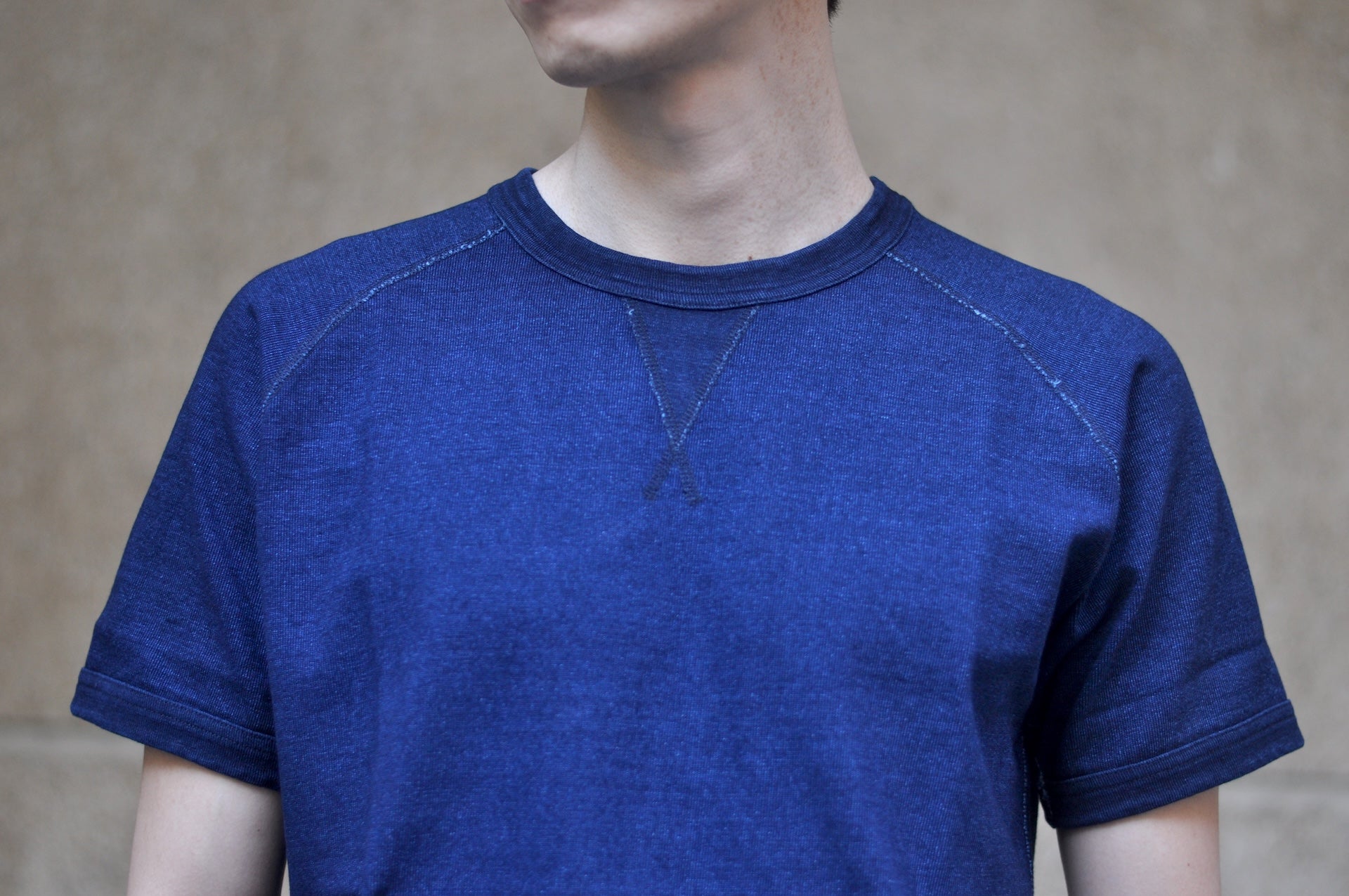 Pure Blue Japan 11oz Heavyweight “Raglan Style” S/S Tee (Grand Indigo)