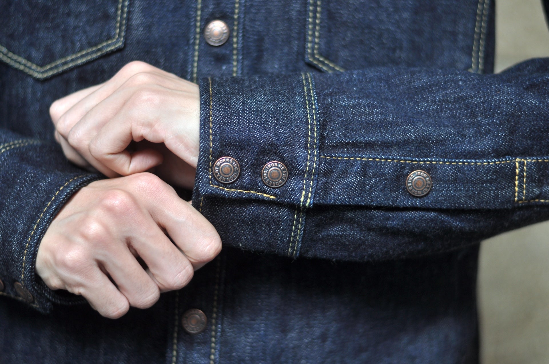 Iron Heart 16oz Indigo Dyed Selvage Denim CPO Jacketed Shirt