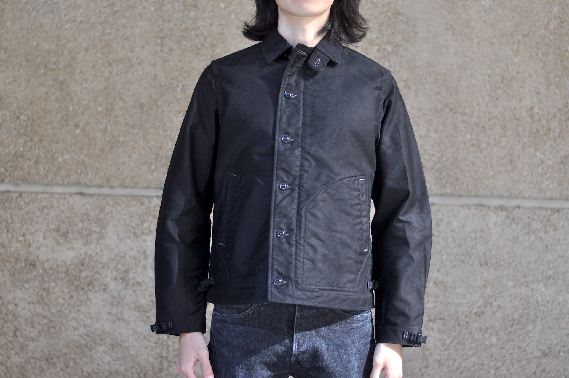 Freewheelers "Deck Worker" Jacket (Jet Black)