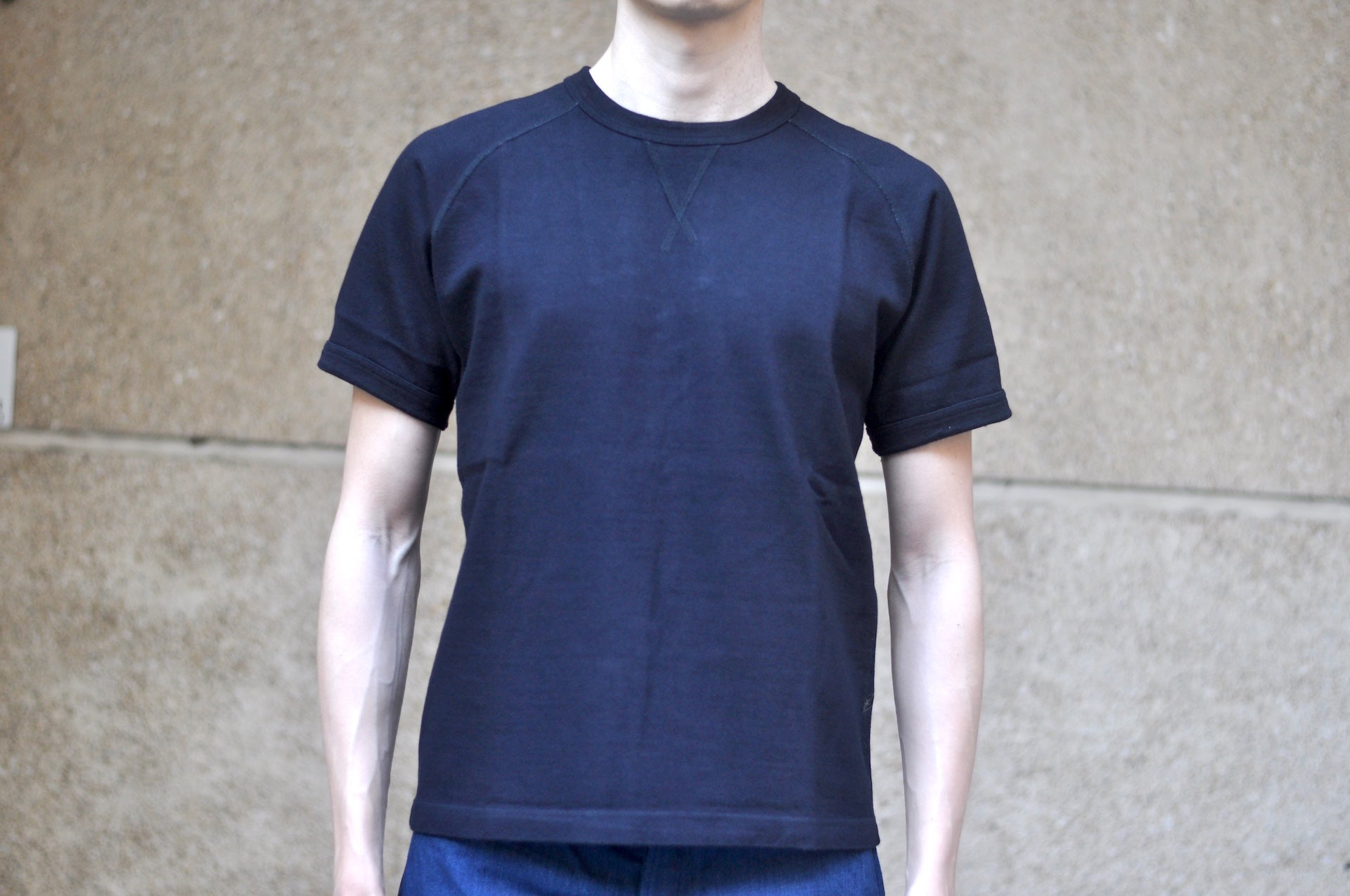 Pure Blue Japan 11oz Heavyweight “Raglan Style” S/S Tee (Black Overdyed)