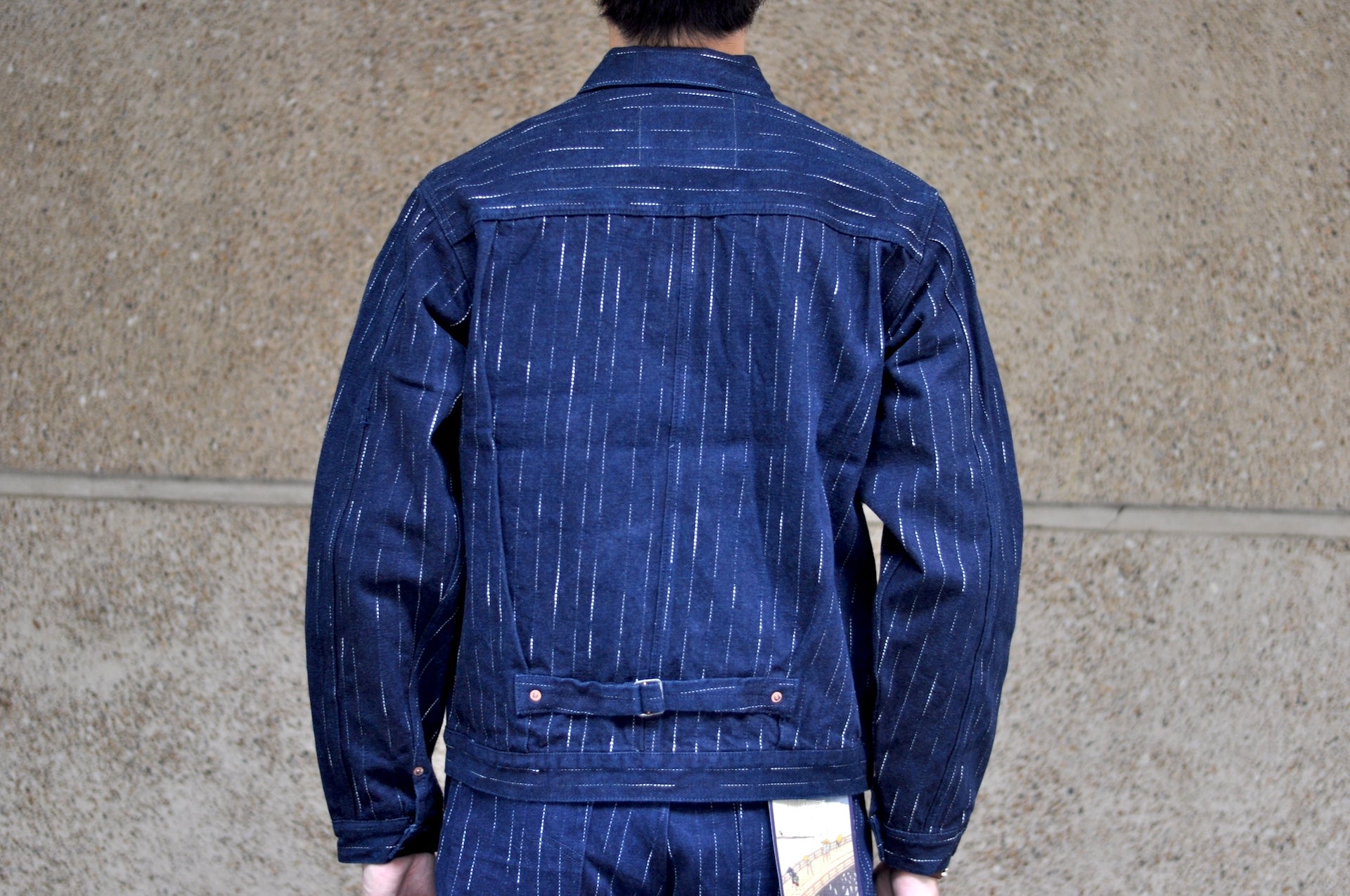 Studio D'Artisan 14oz Indigo Dyed "Rain Kasuri" Type 1 Denim Jacket