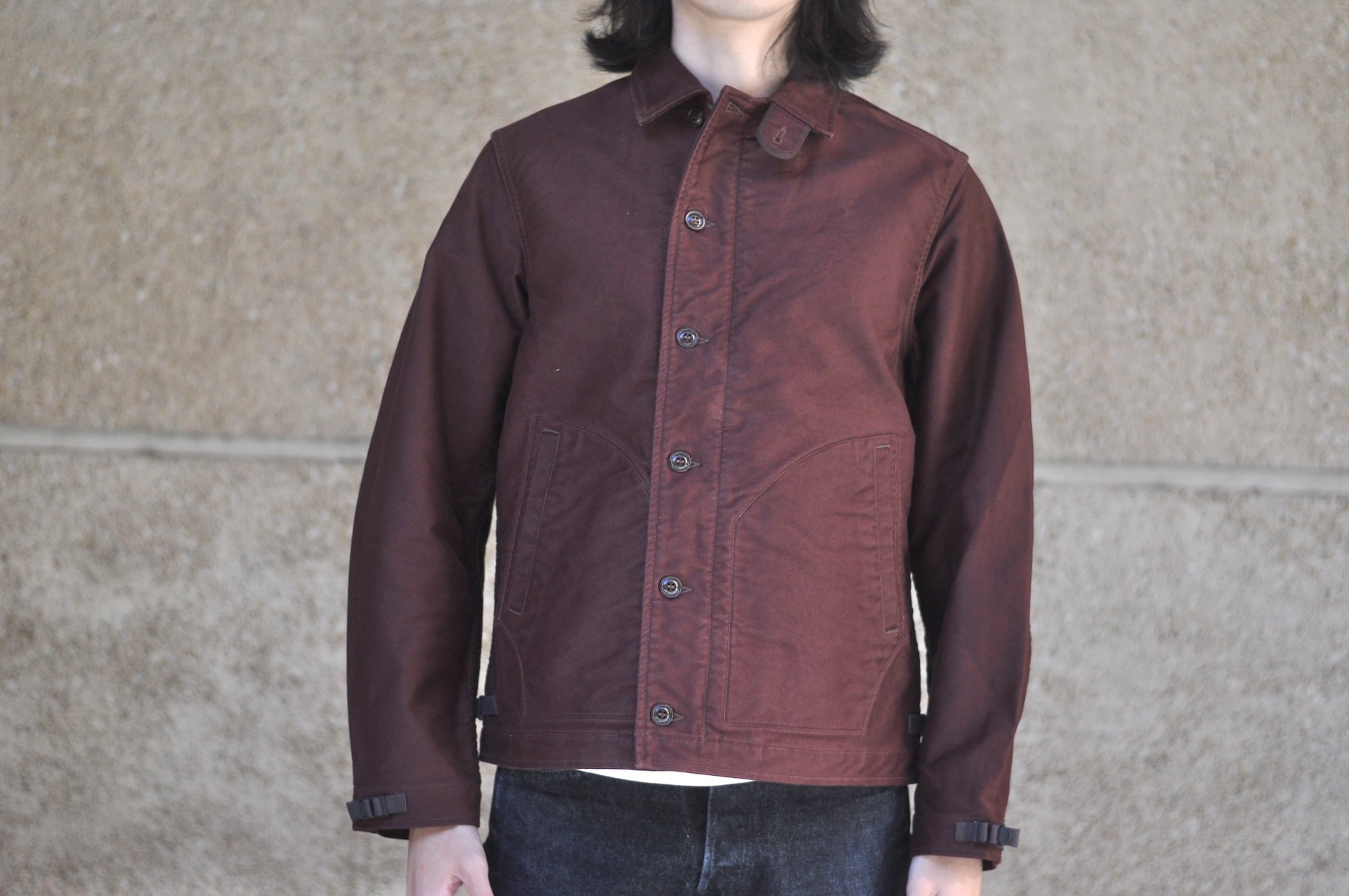 Freewheelers "Deck Worker" Jacket (Dark Red Brown)