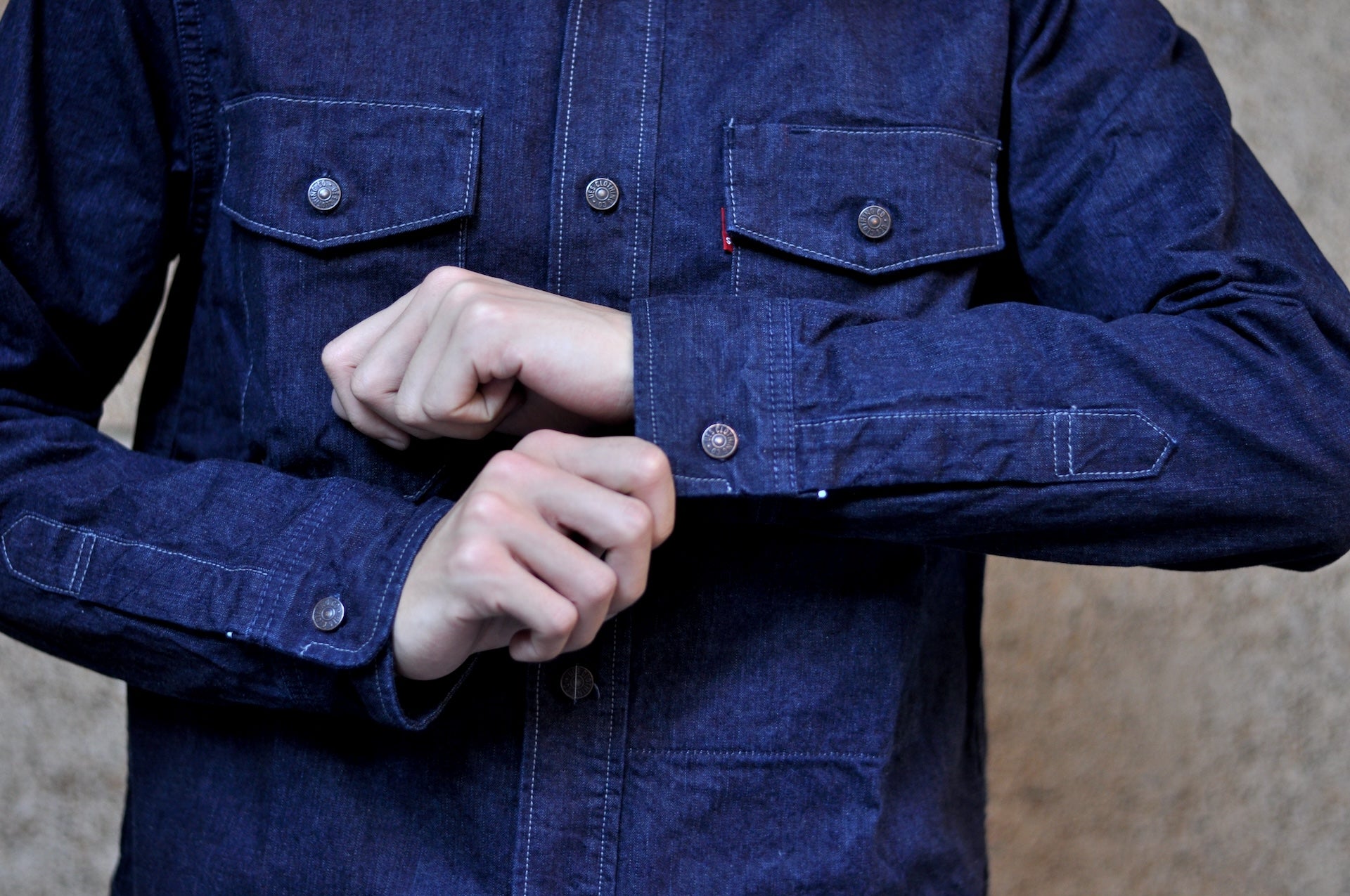 UES 9.5oz Indigo Dyed Selvage Denim Travelling Shirt