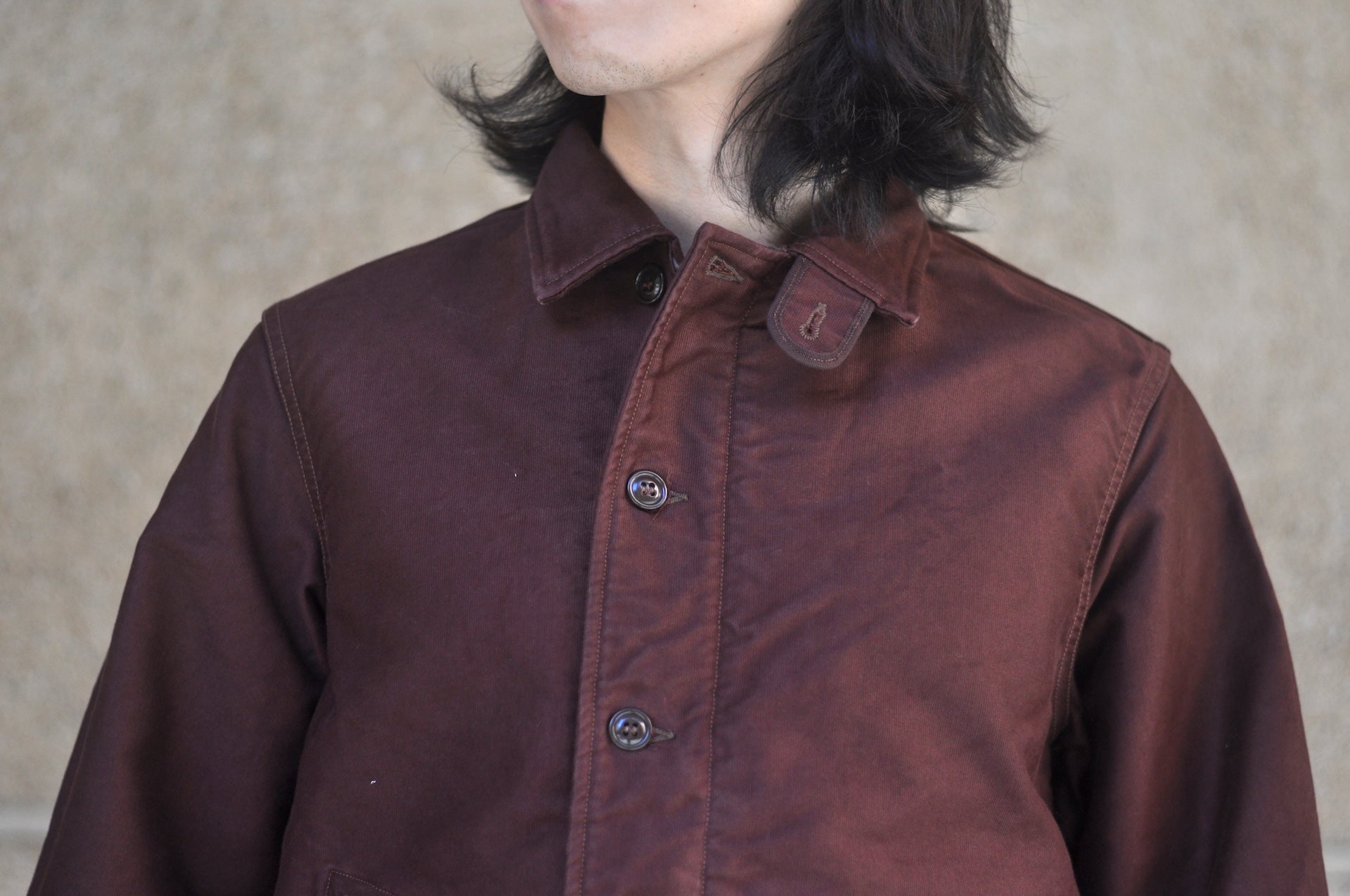 Freewheelers "Deck Worker" Jacket (Dark Red Brown)