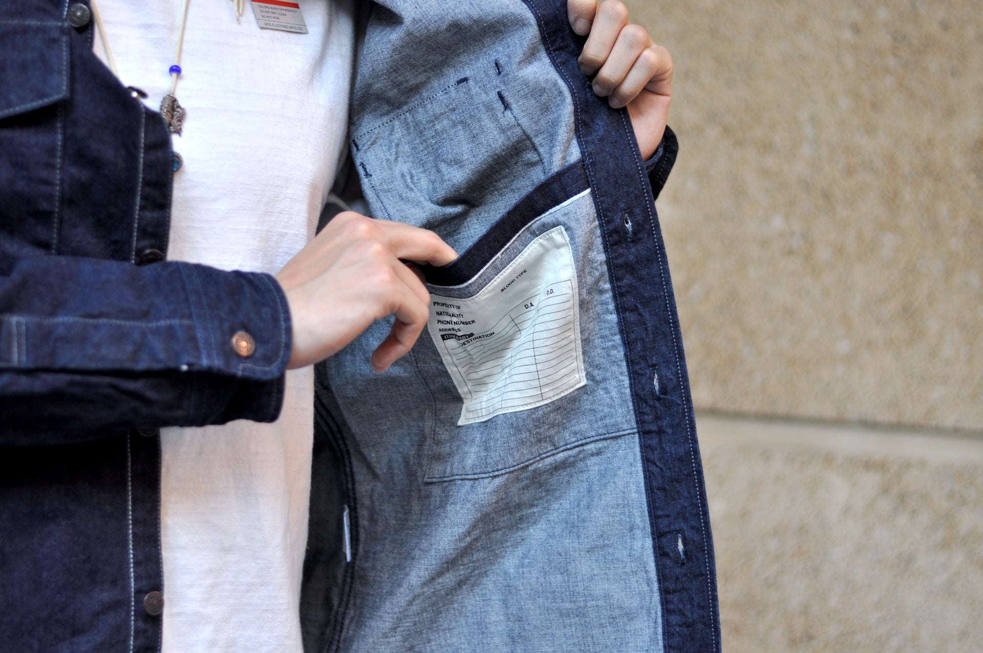 UES 9.5oz Indigo Dyed Selvage Denim Travelling Shirt