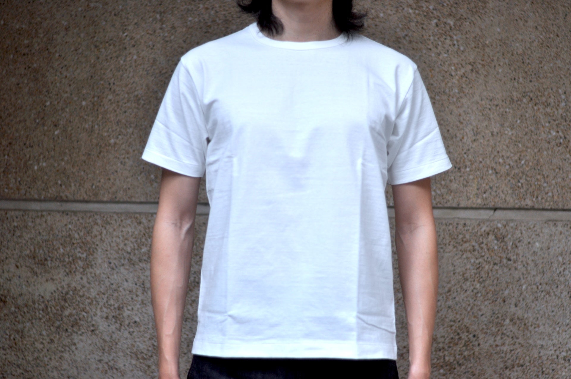 Denime X Warehouse Co. Lot.272 7oz “New Standard” Loopwheeled Plain Tee (White)