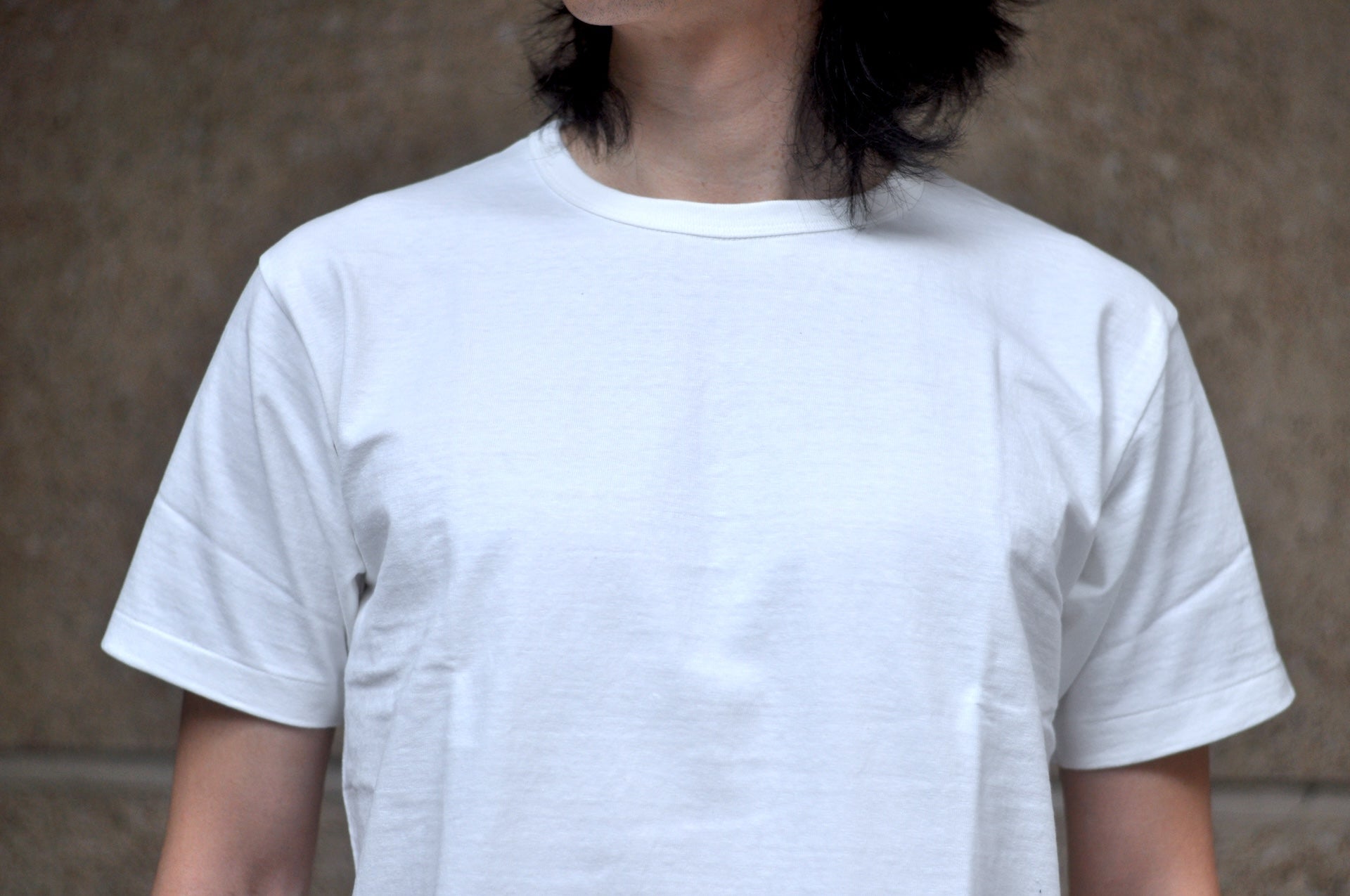 Denime X Warehouse Co. Lot.272 7oz “New Standard” Loopwheeled Plain Tee (White)