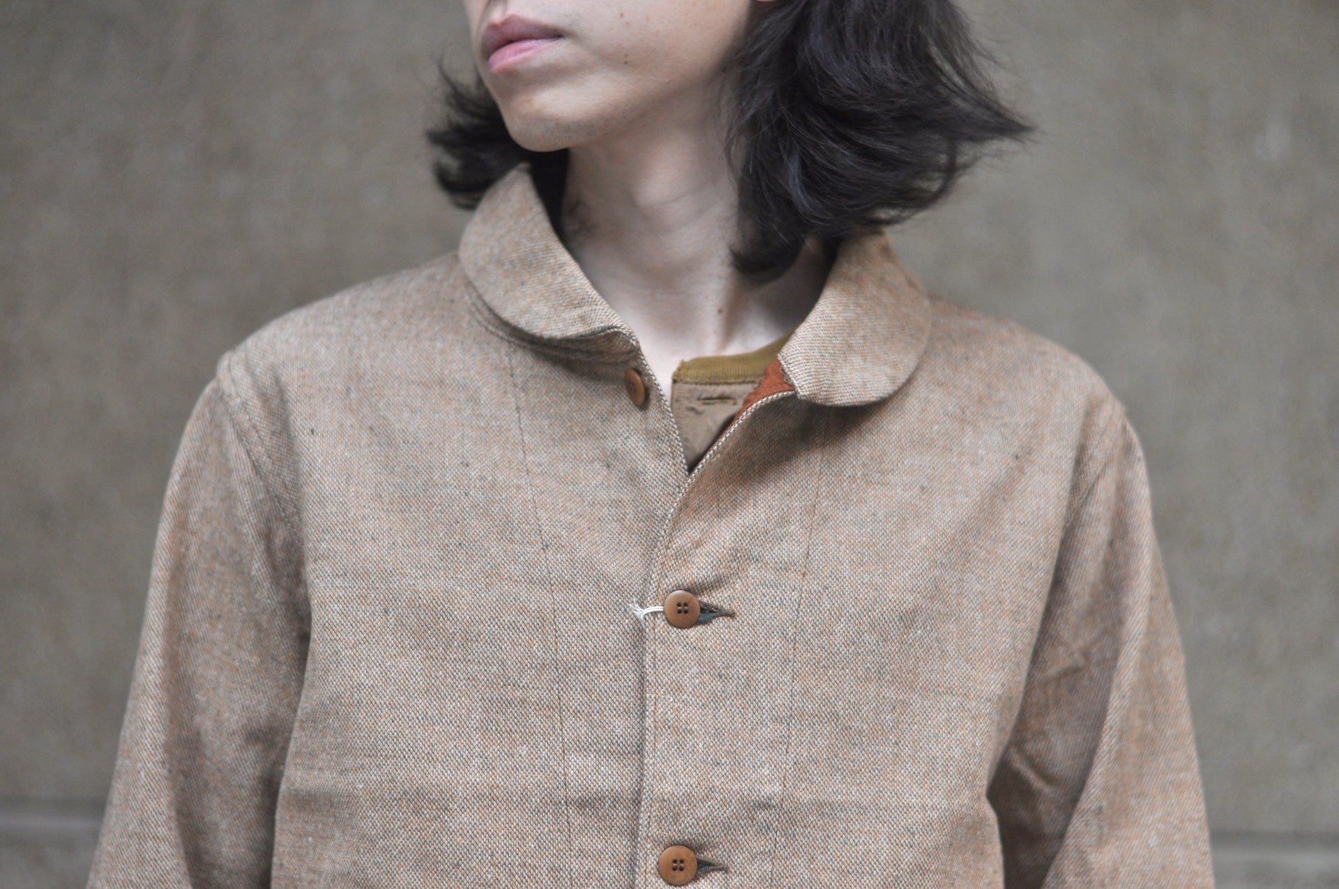 Samurai Heavyweight “Elemental Flannel” Sport Jacket (Moss Beige)