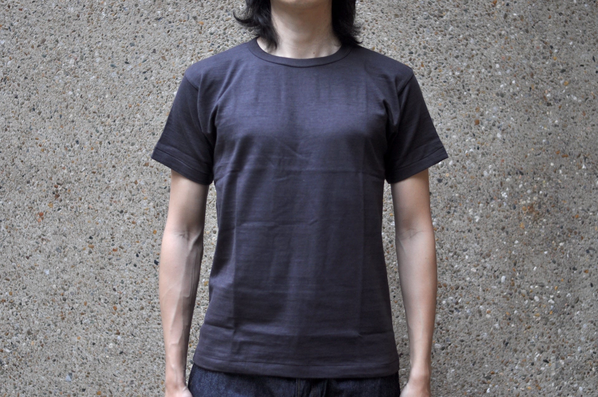 John Gluckow X Warehouse Co. 6oz Loopwheeled Plain Tee (Black)
