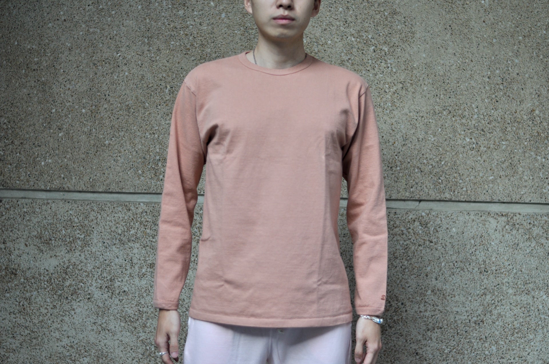 Dubble Works 9oz "Ultra-Heavy" Loopwheeled L/S Tee (Salmon Pink)