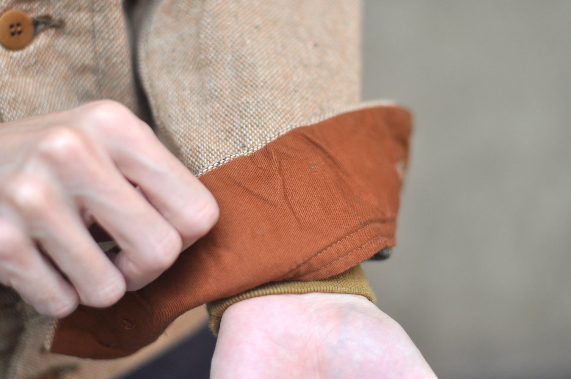 Samurai Heavyweight “Elemental Flannel” Sport Jacket (Moss Beige)