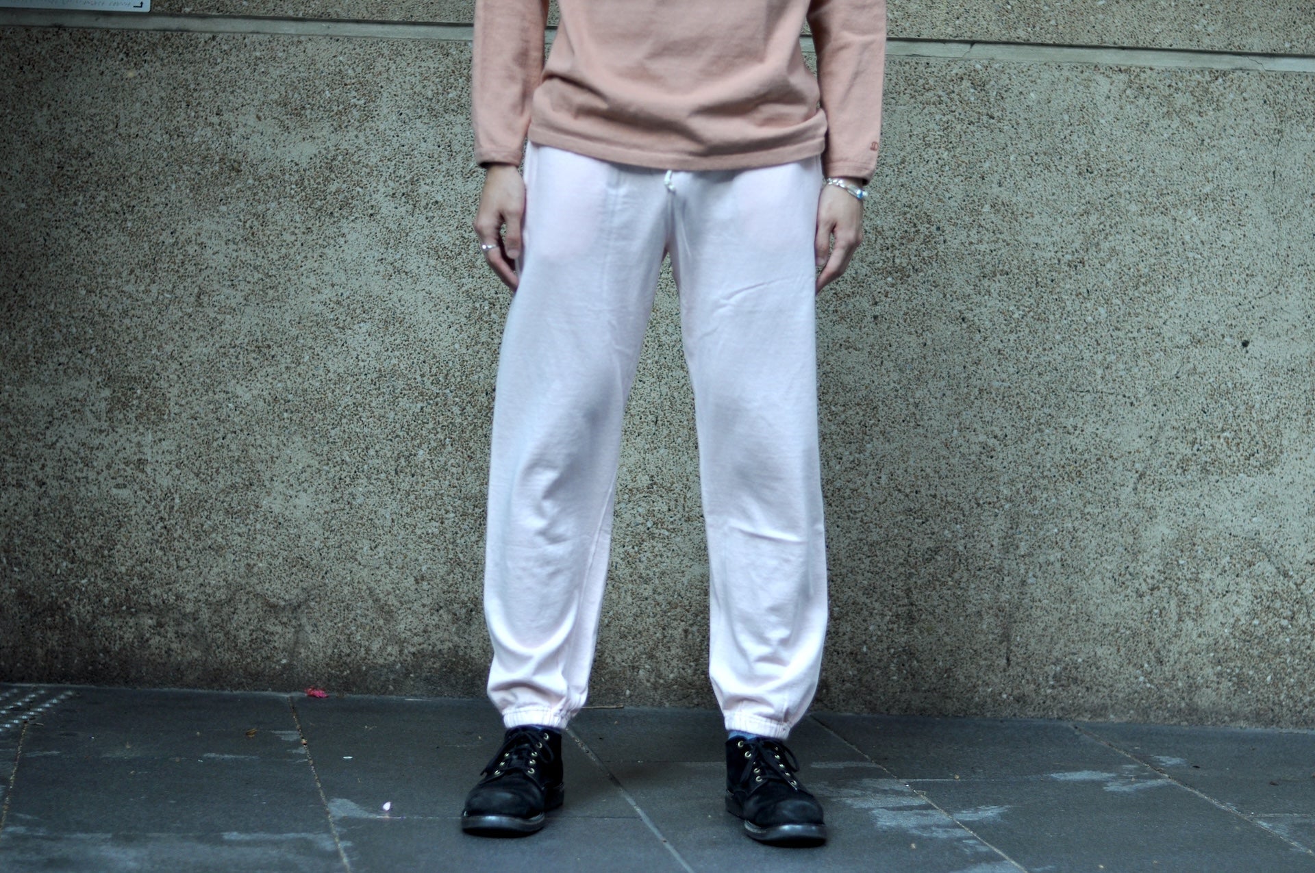 Dubble Works 9oz 'Pigment Dyed' Tubular Sweatpants (Salmon Pink)