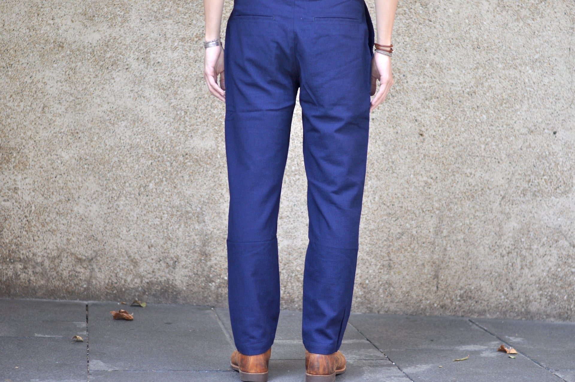 Momotaro Lightweight Dobby 'All-Seasons' Easy Pants (Indigo)