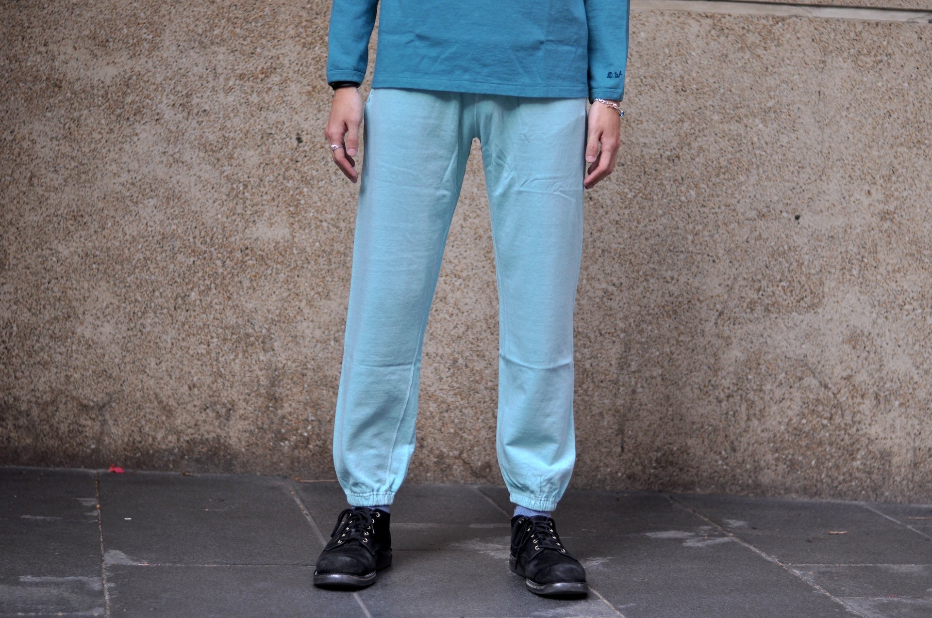 Dubble Works 9oz 'Pigment Dyed' Tubular Sweatpants (Turquoise)