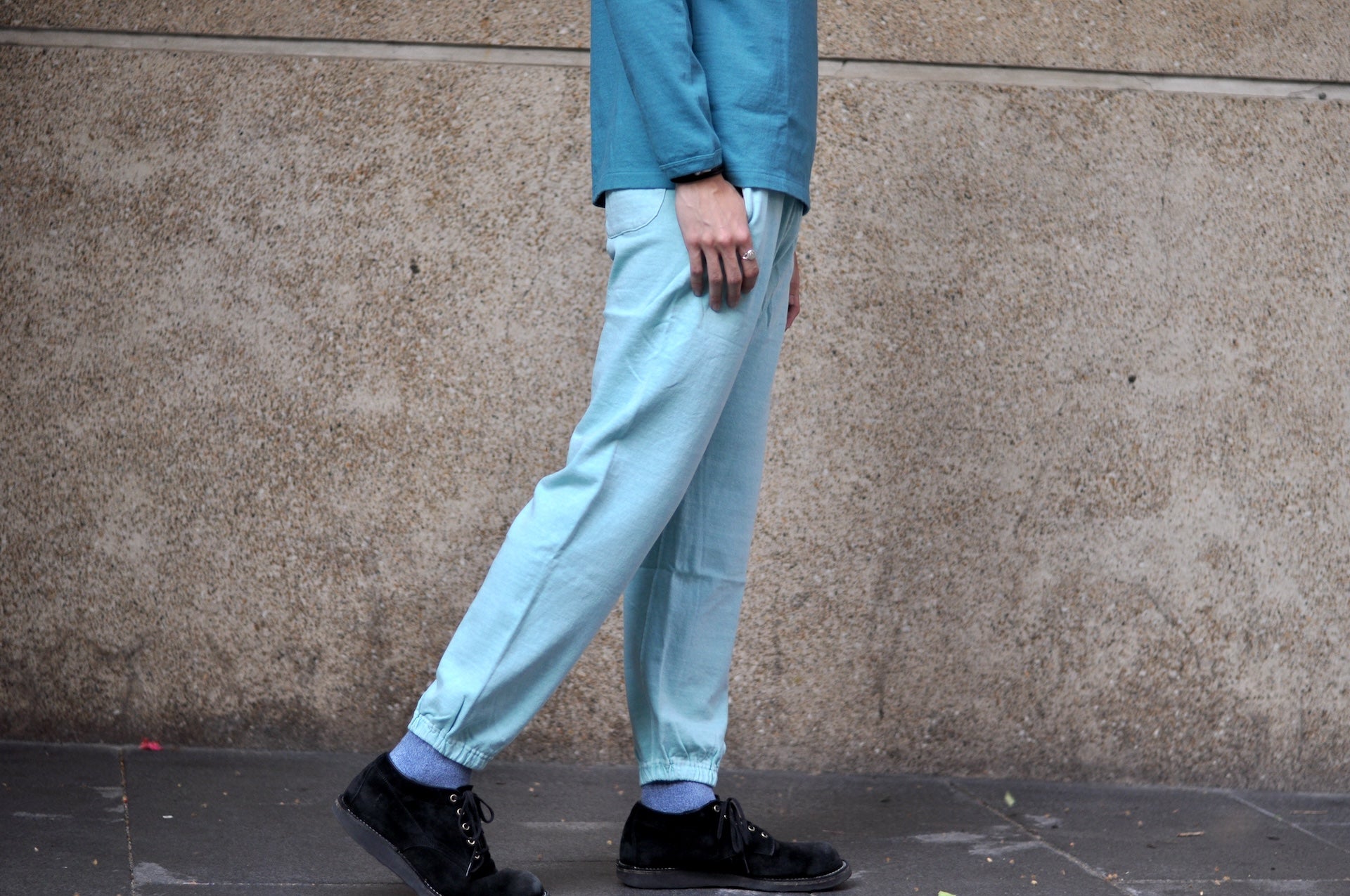 Dubble Works 9oz 'Pigment Dyed' Tubular Sweatpants (Turquoise)