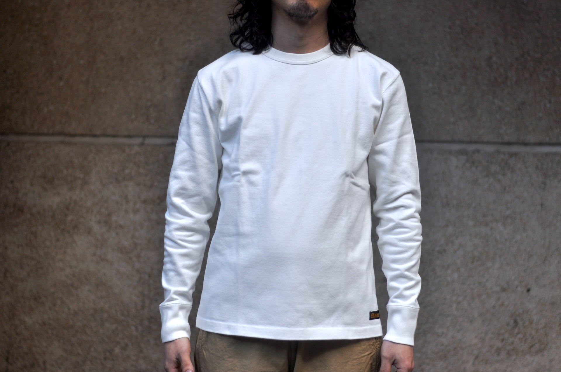 Iron Heart 11oz Cotton Knit L/S Crew Neck Sweater (White)