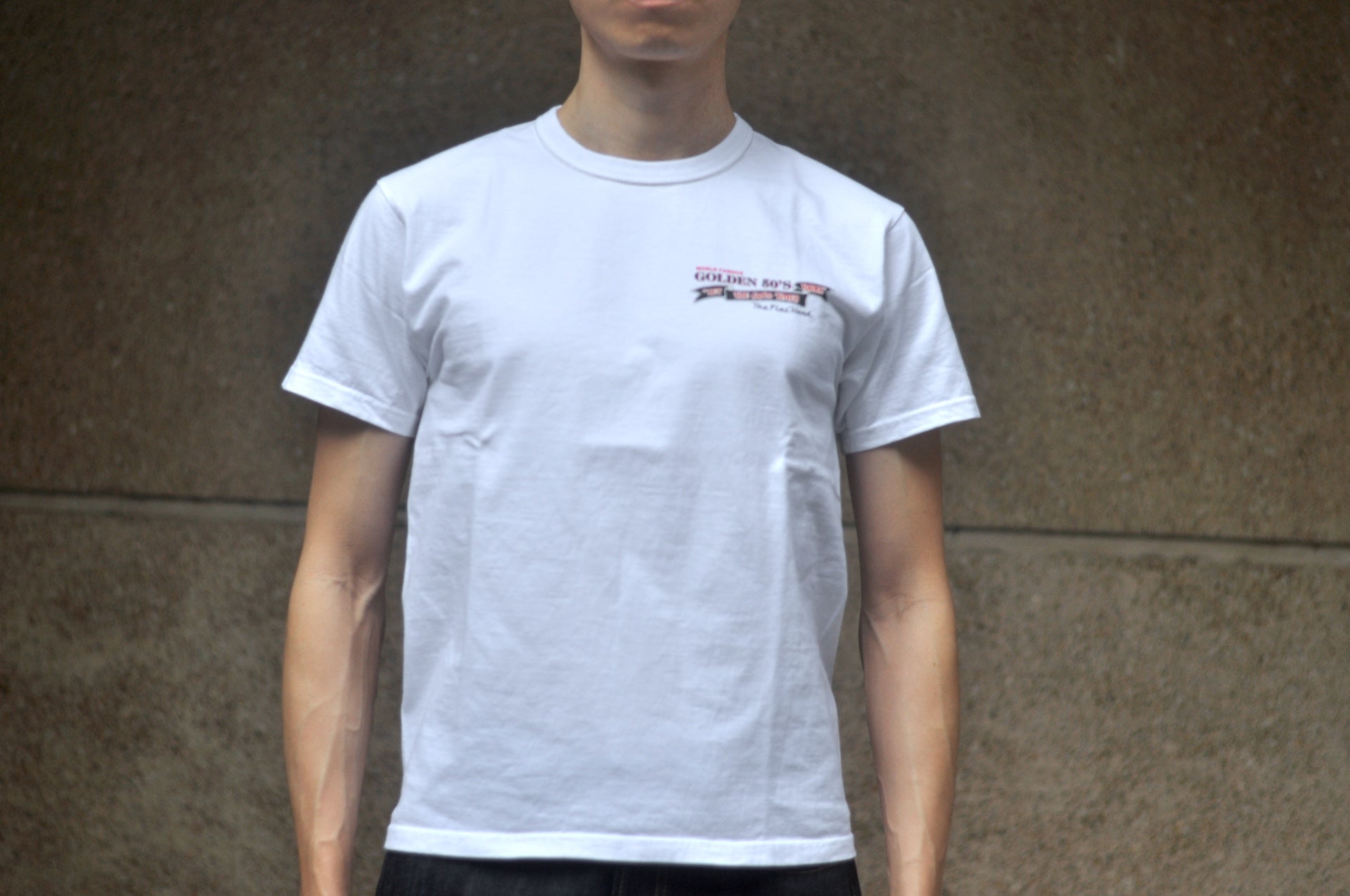 The Flat Head 9oz "Golden '50s" Loopwheeled Tee (Off White)