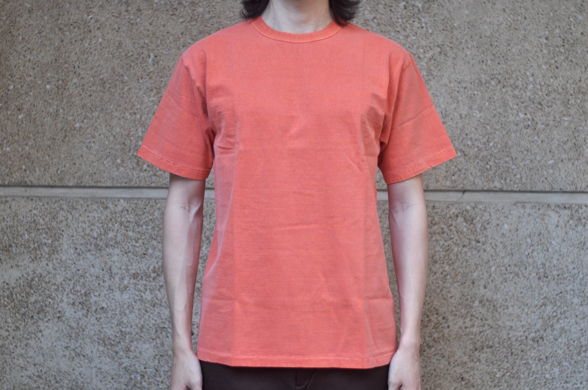 Dubble Works 7.7oz "Fallen Cotton" Loopwheeled Pigment-Dyed Tee (Orange)