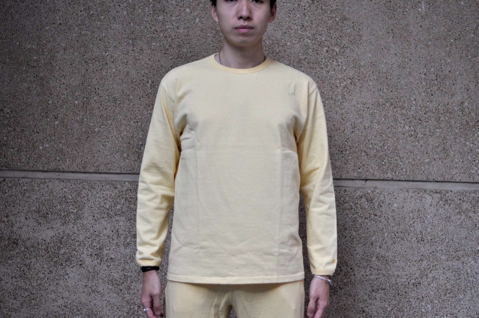 Dubble Works 9oz "Ultra-Heavy" Loopwheeled L/S Tee (Pale Yellow)