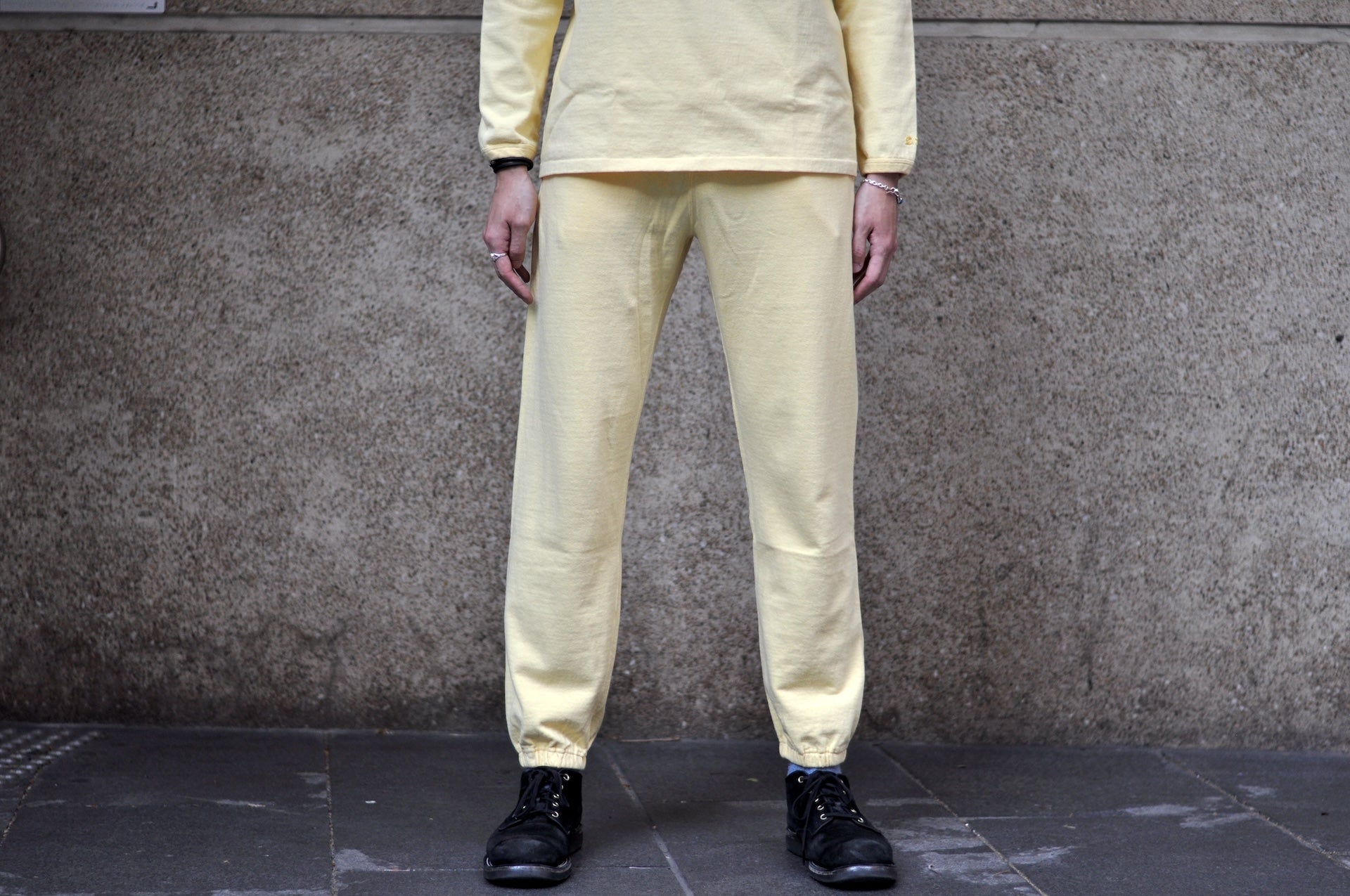 Dubble Works 9oz 'All-Season' Tubular Sweatpants (Pale Yellow)