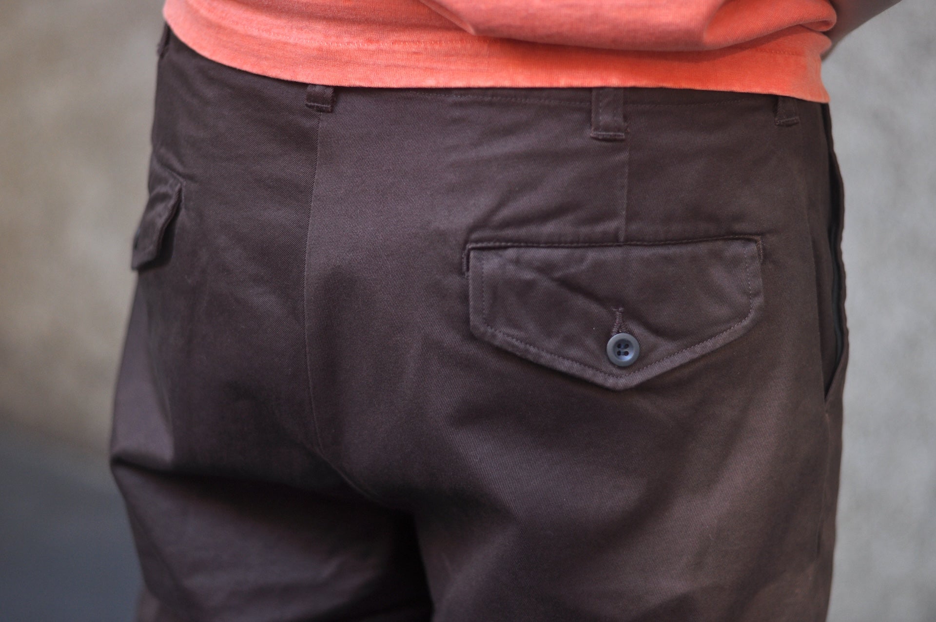 MOMOTARO JEANS 11oz High-Density West Point Trousers (Chocolate Brown)