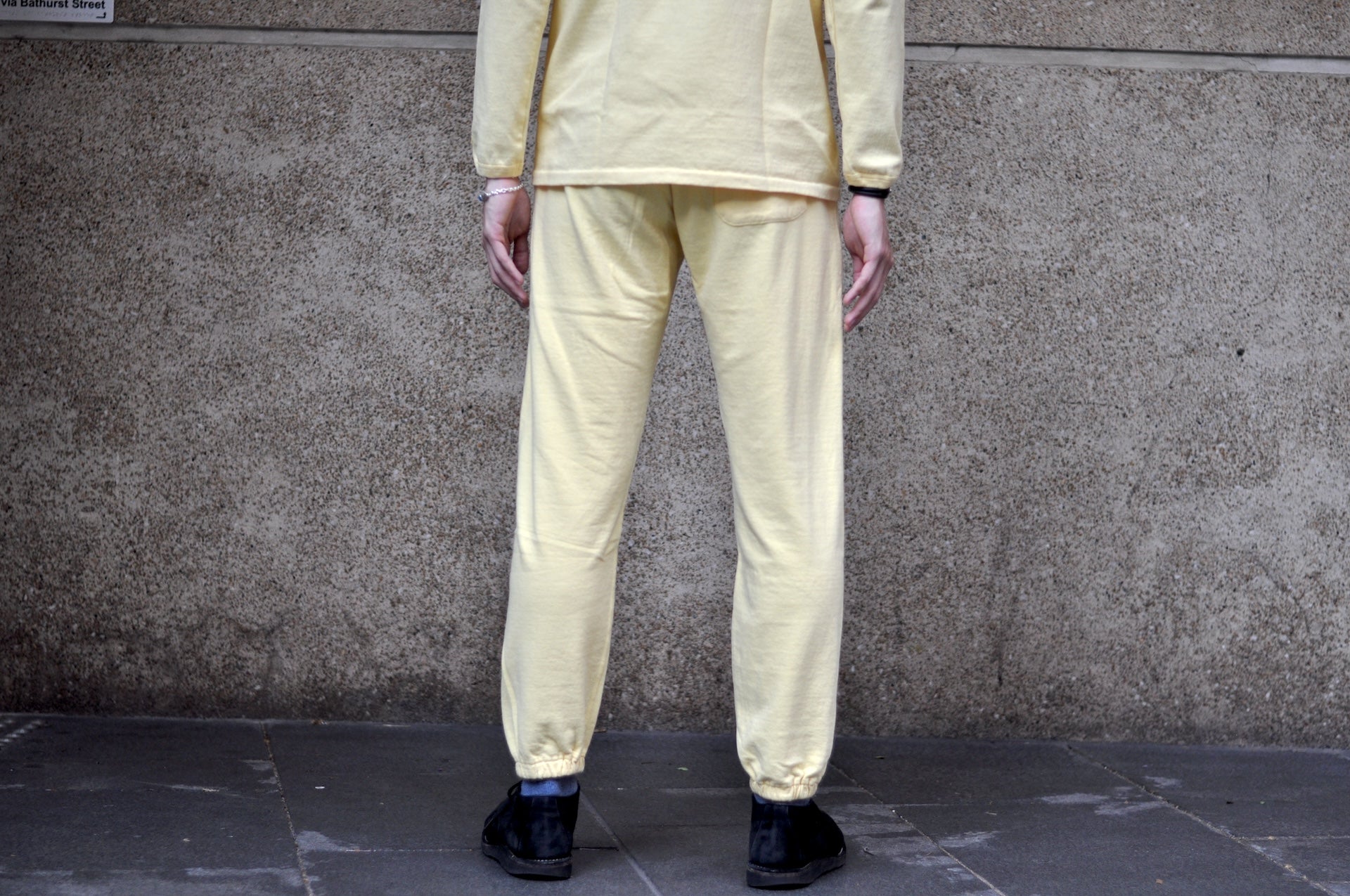 Dubble Works 9oz 'All-Season' Tubular Sweatpants (Pale Yellow)