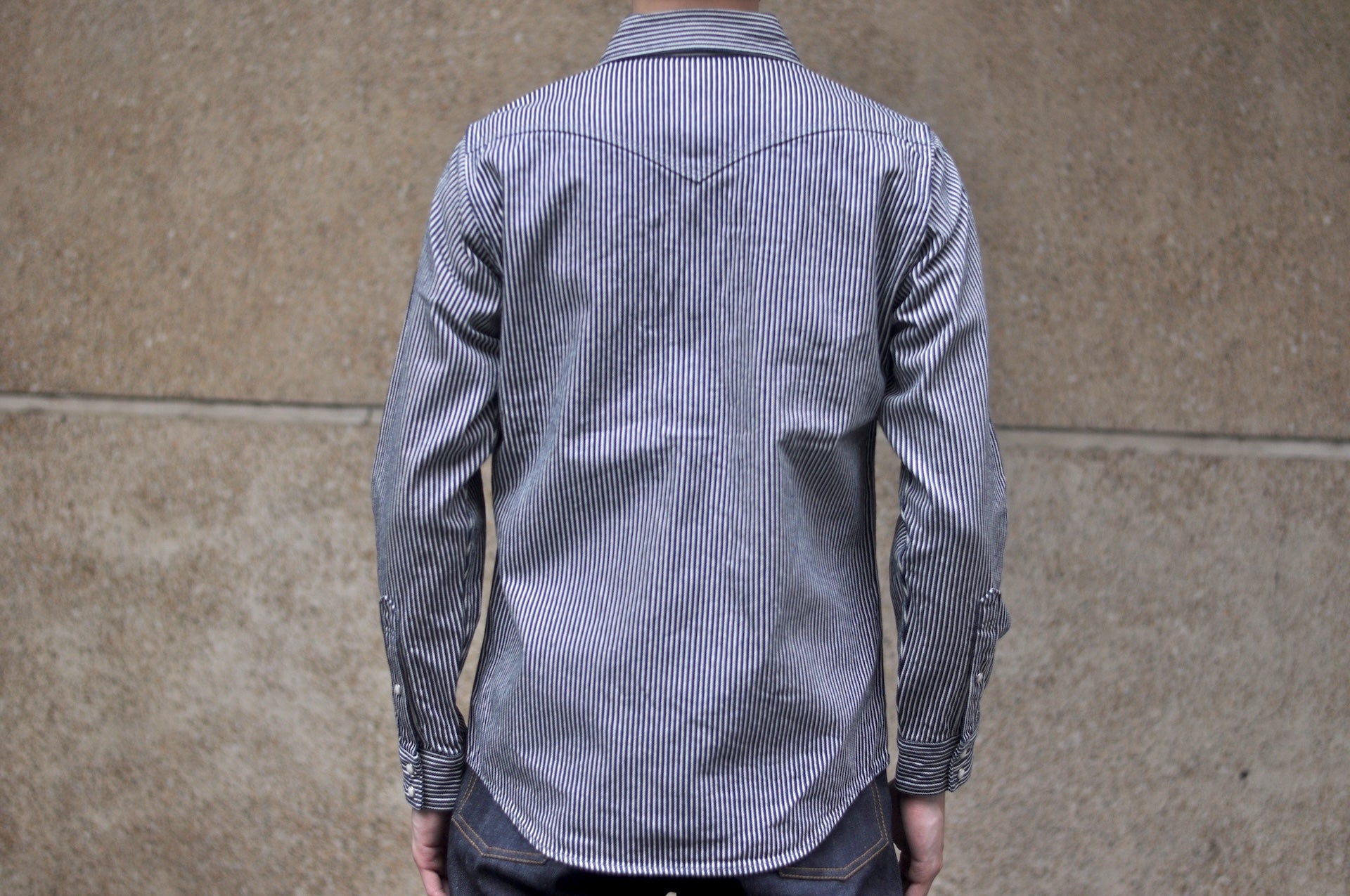 Iron Heart 12oz Indigo Hickory Western Shirt