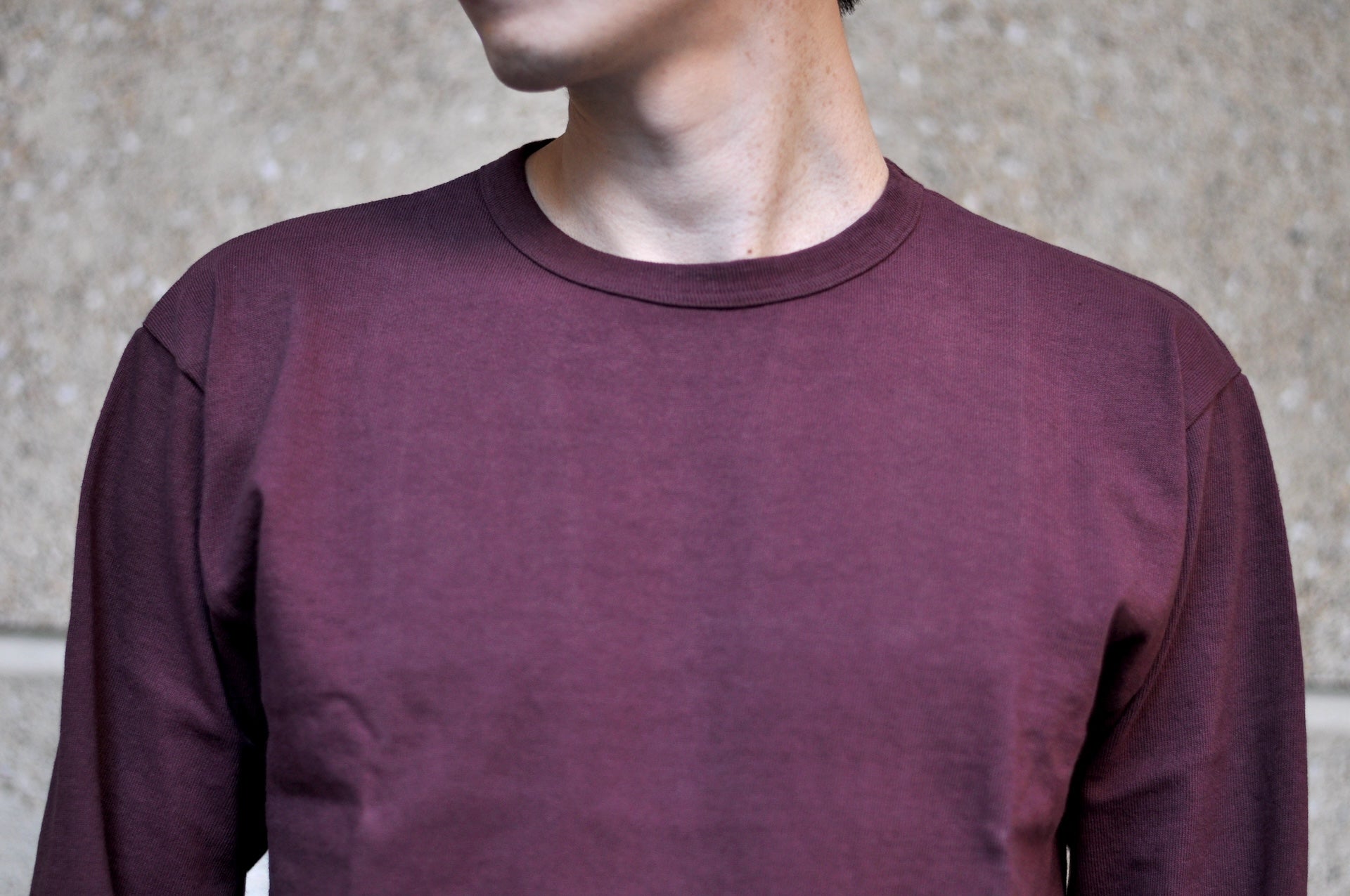 Dubble Works 9oz "Ultra-Heavy" Loopwheeled L/S Tee (Bordeaux)