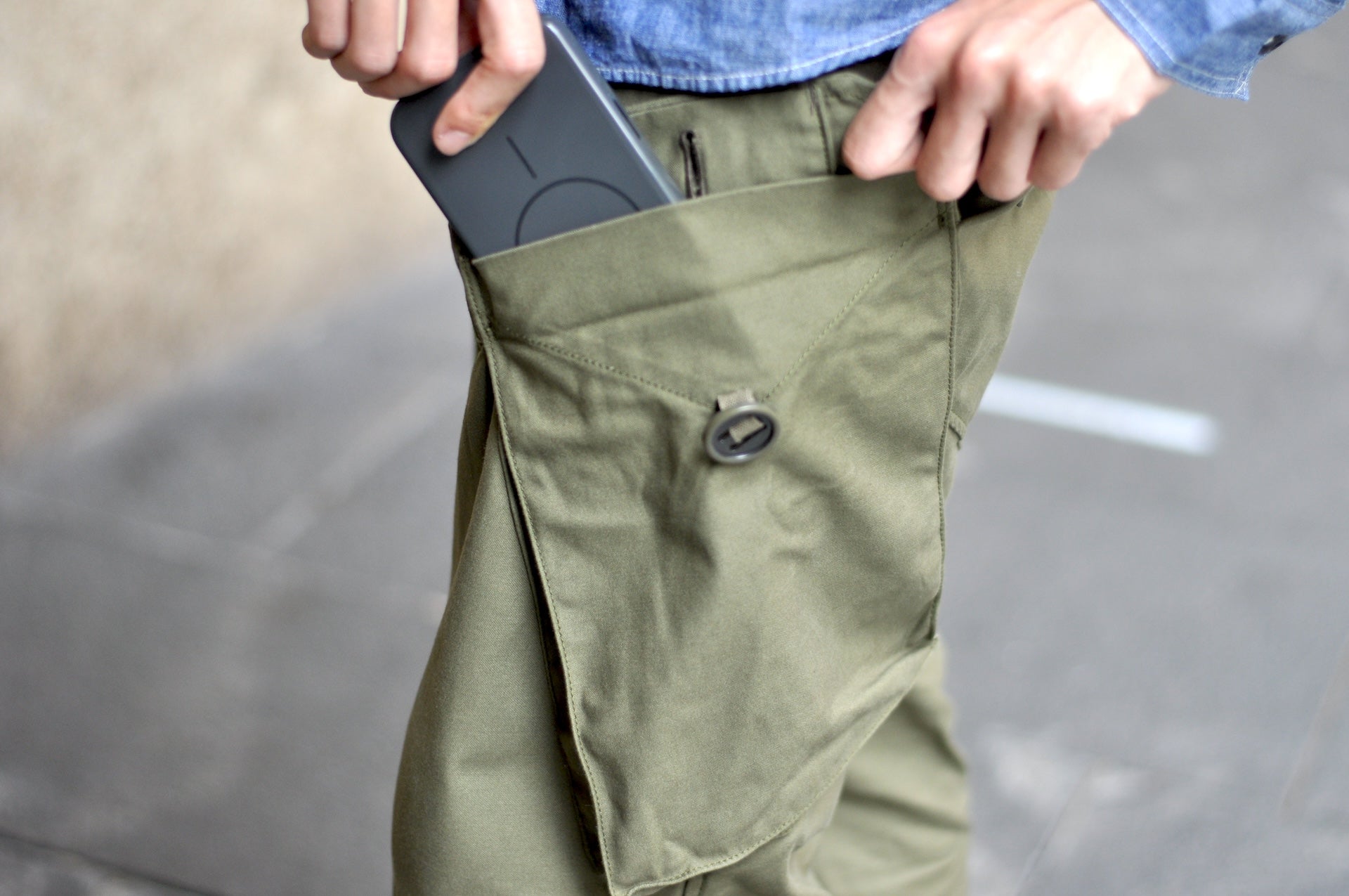 Freewheelers "BRIGADE" Military Back Satin Tactical Pants (Olive)